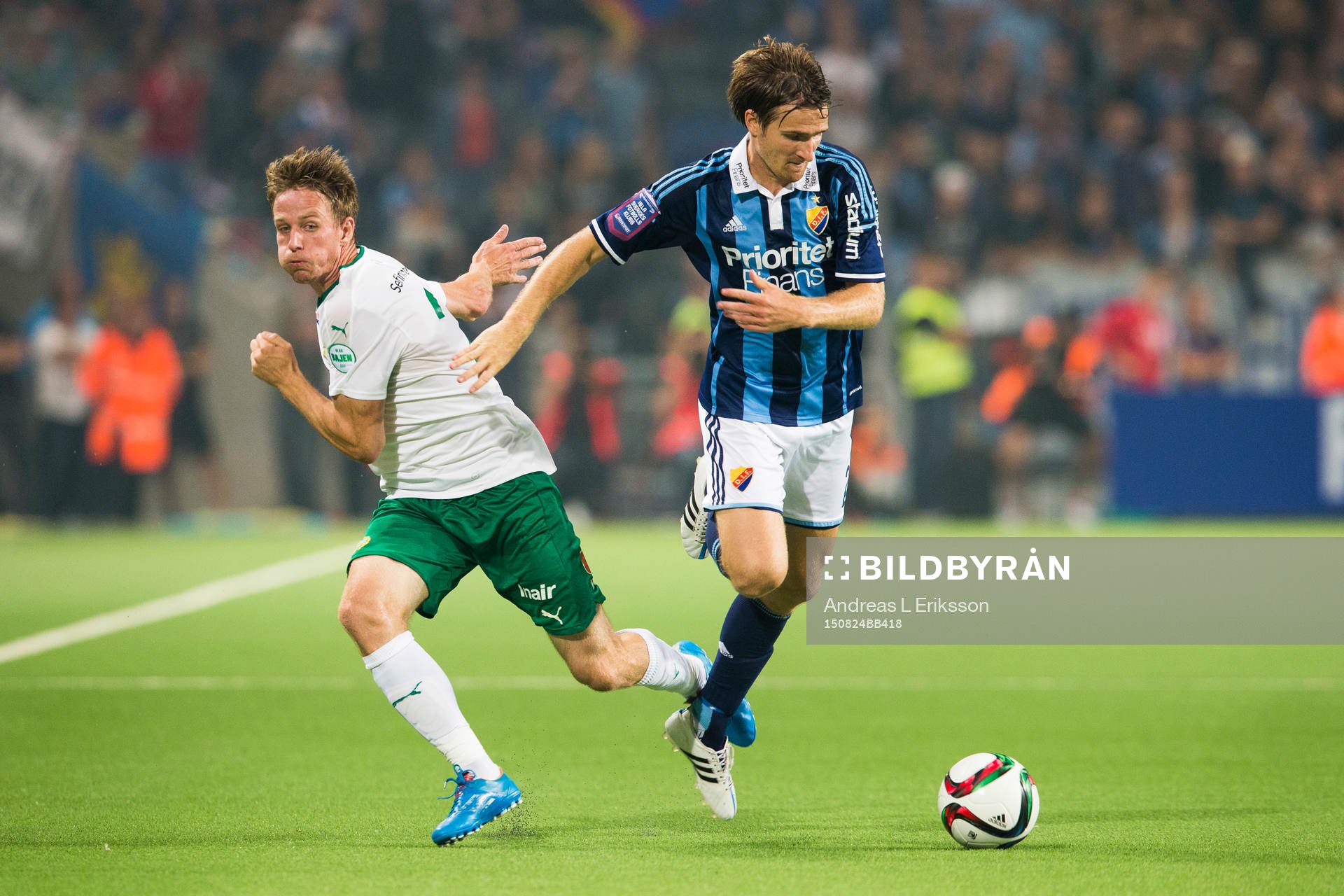 Hammarbys Jan Gunnar Solli och Djurgårdens Jesper Arvidsson