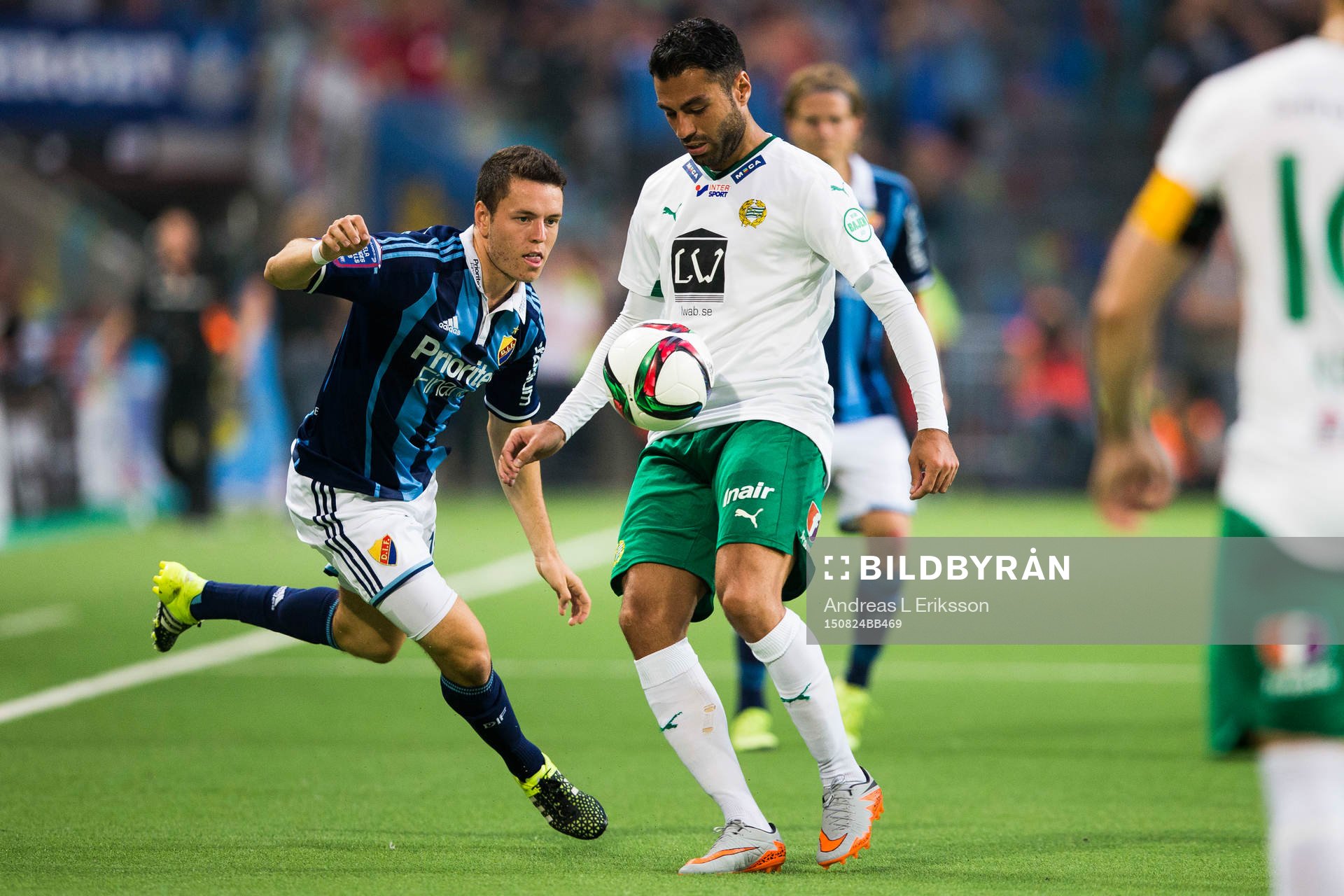 Djurgårdens Kerim Mrabti och Hammarbys Imad Khalili
