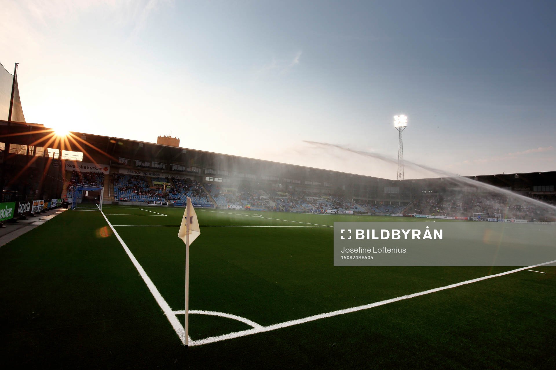Nya Parken innan fotbollsmatchen i Allsvenskan mellan