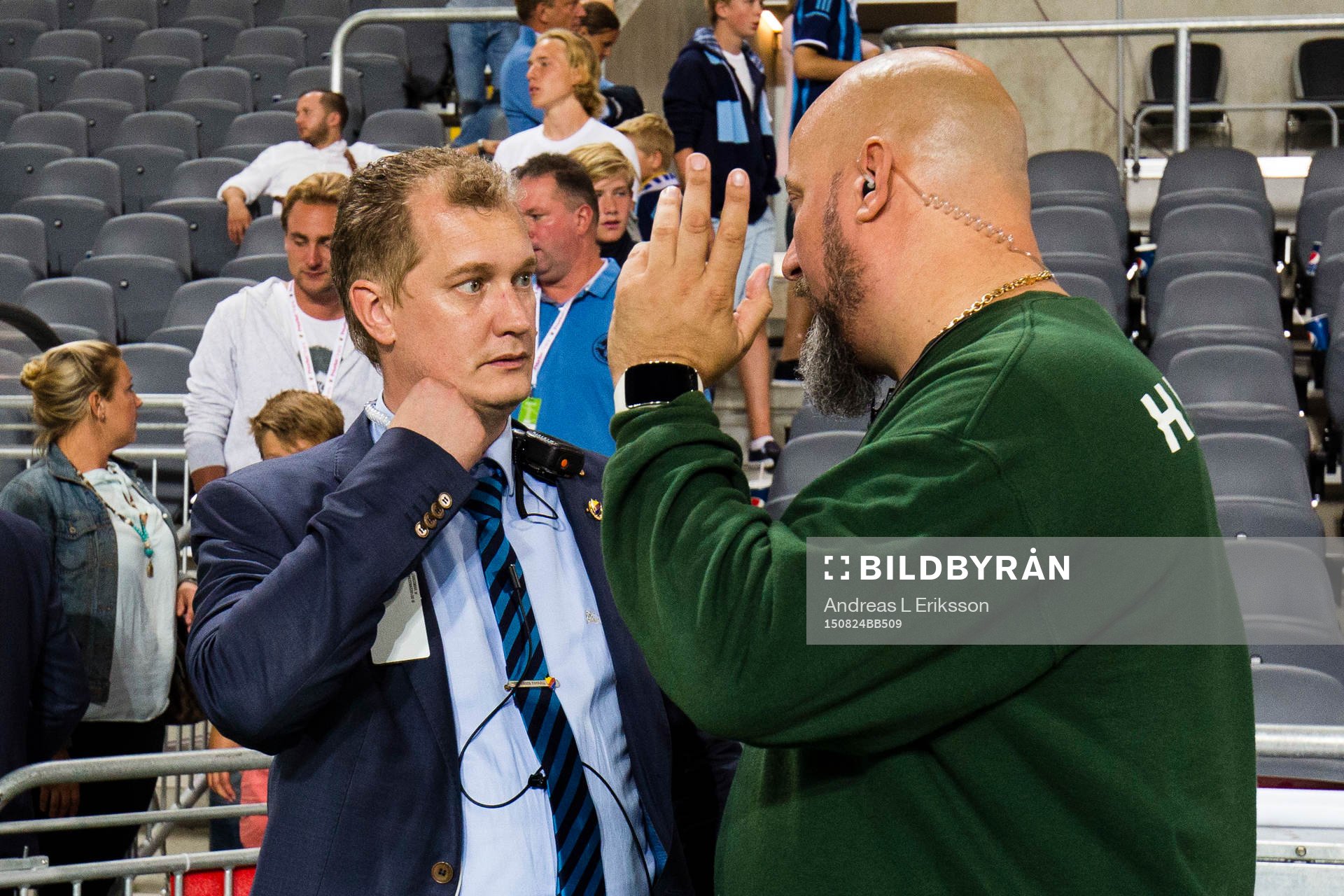 Djurgårdens säkerhetsansvarige Mats Jonsson och Hammarbys