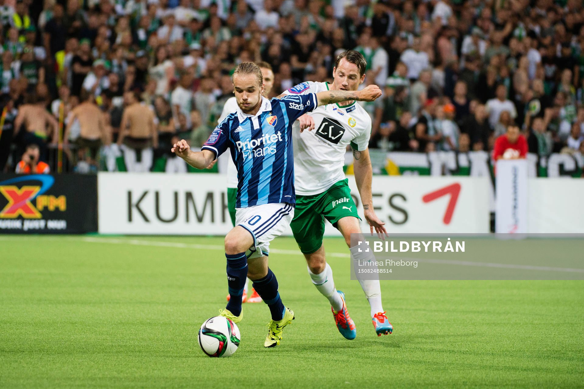 Djurgårdens Daniel Berntsen och Hammarbys Johan Persson