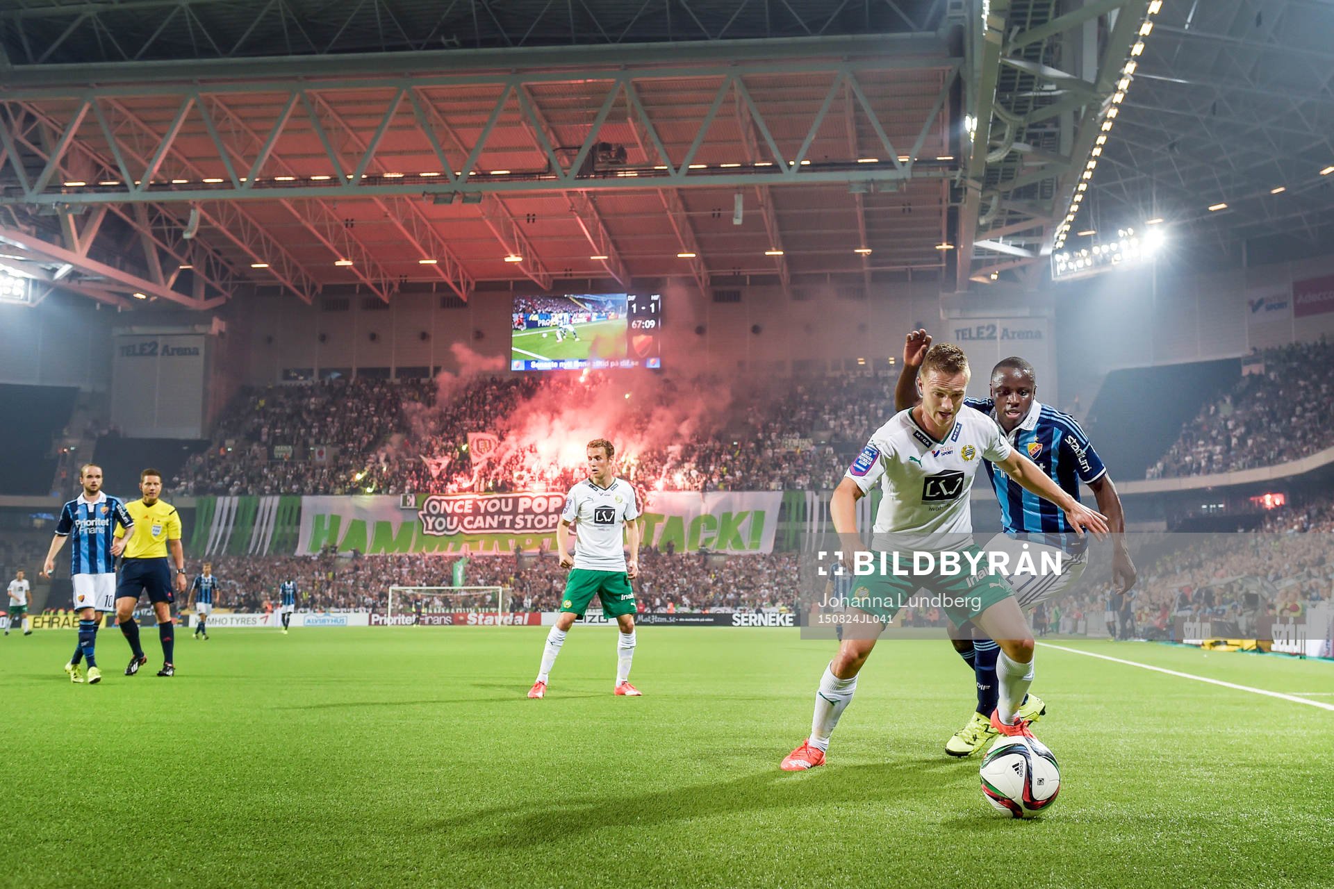 Hammarbys Mats Solheim och Djurgårdens Nyasha Mushekwi