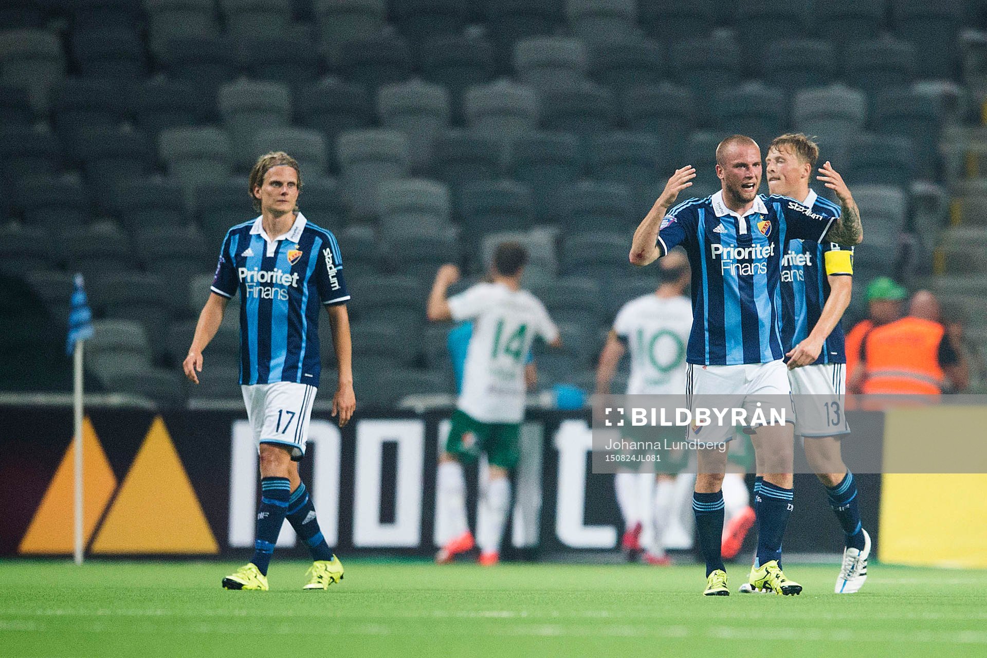 Djurgårdens Tim Björkström, Alexander Faltsetas och Emil