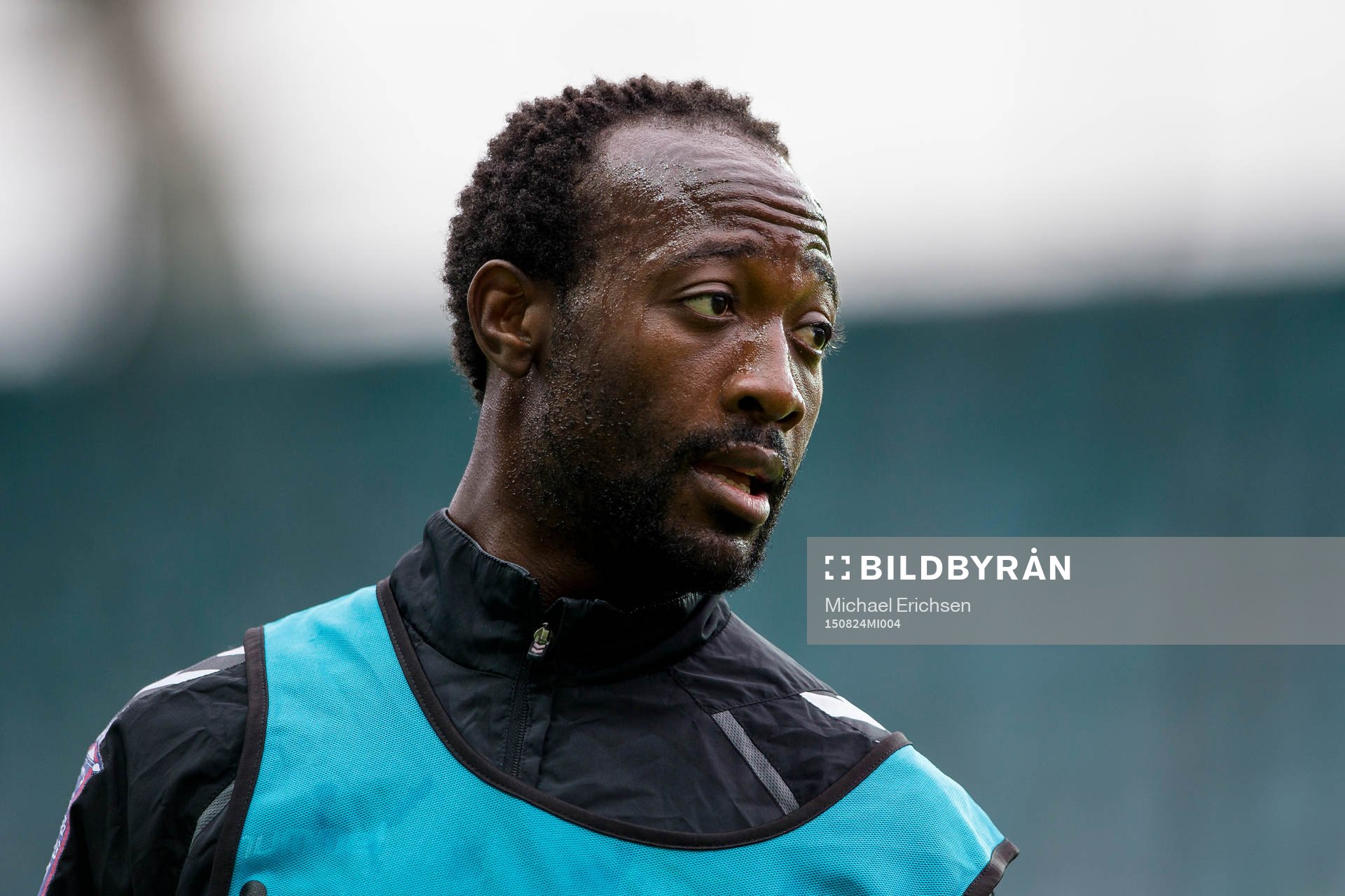 GAIS Reuben Ayarna innan fotbollsmatchen i Superettan