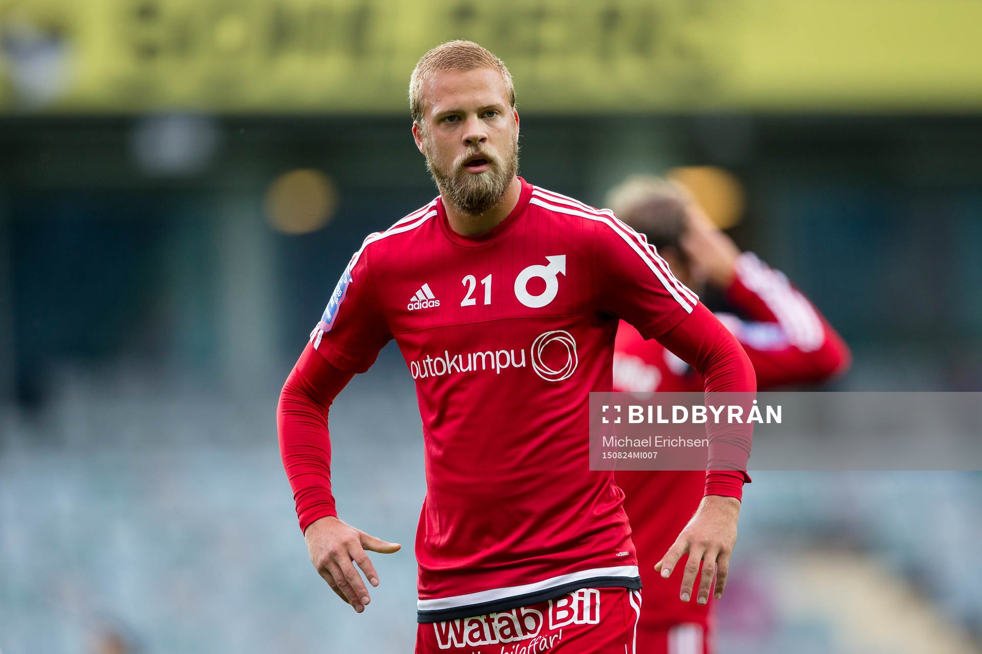 Degerfors Daniel Sundgren innan fotbollsmatchen i