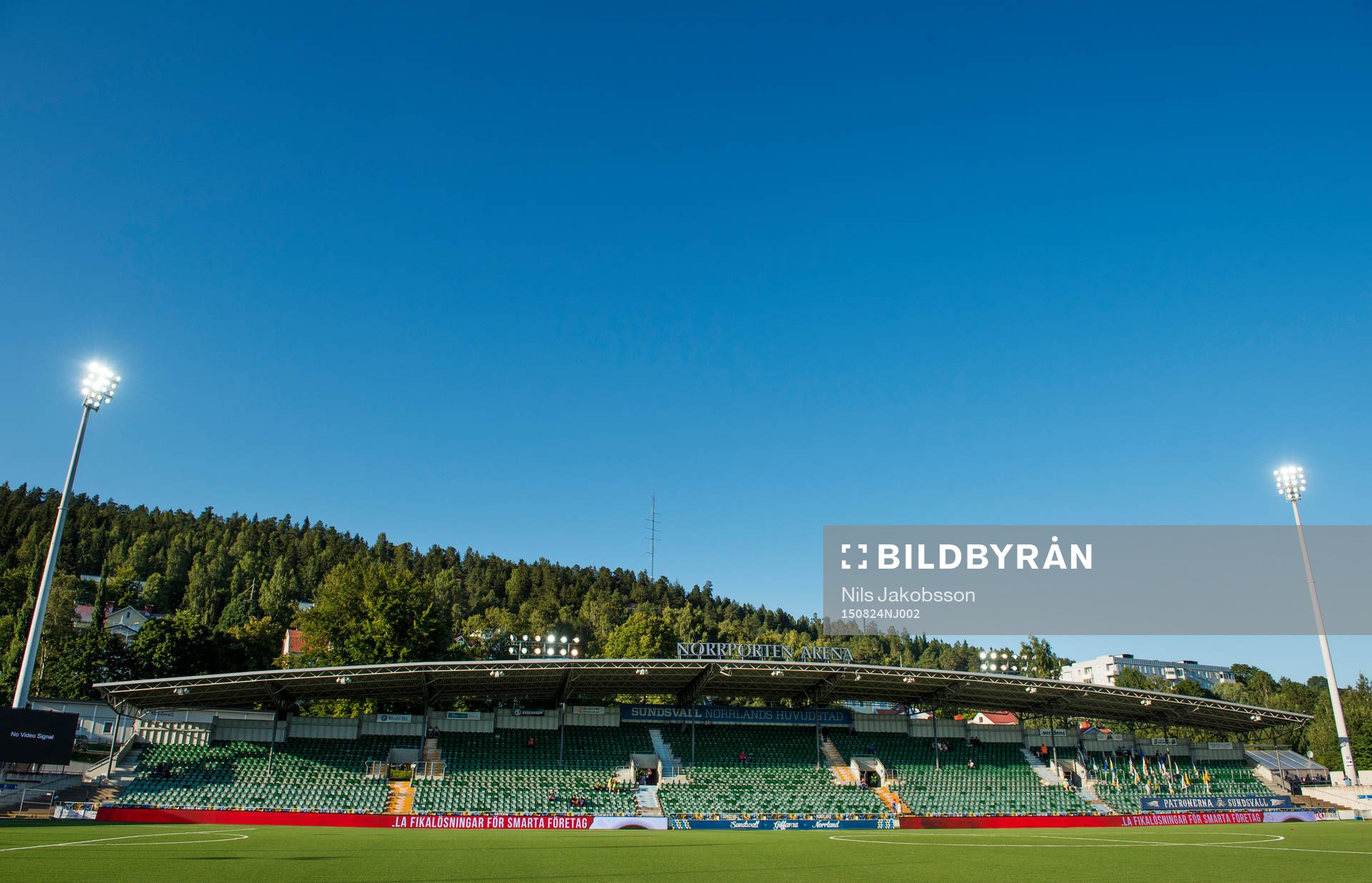 Norrporten arena innan fotbollsmatchen i Allsvenskan mellan