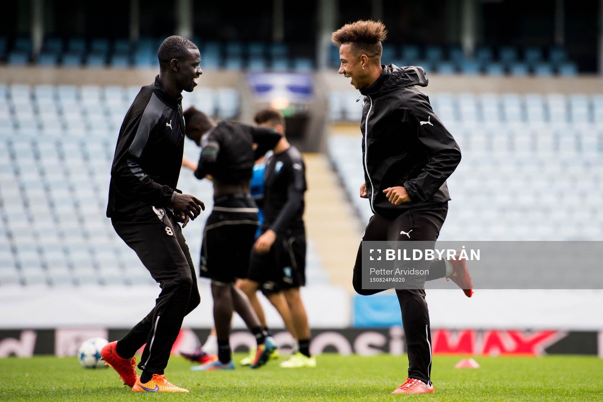 Malmö FFs Enock Kofi Adu och Tobias Sana