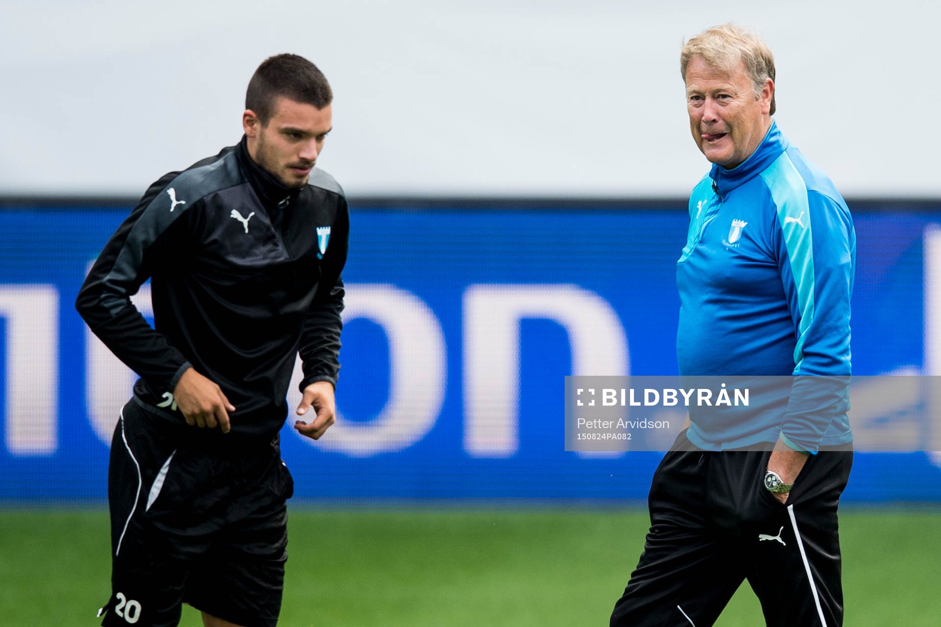 Malmö FFs Vladimir Rodic och tränare Åge Hareide