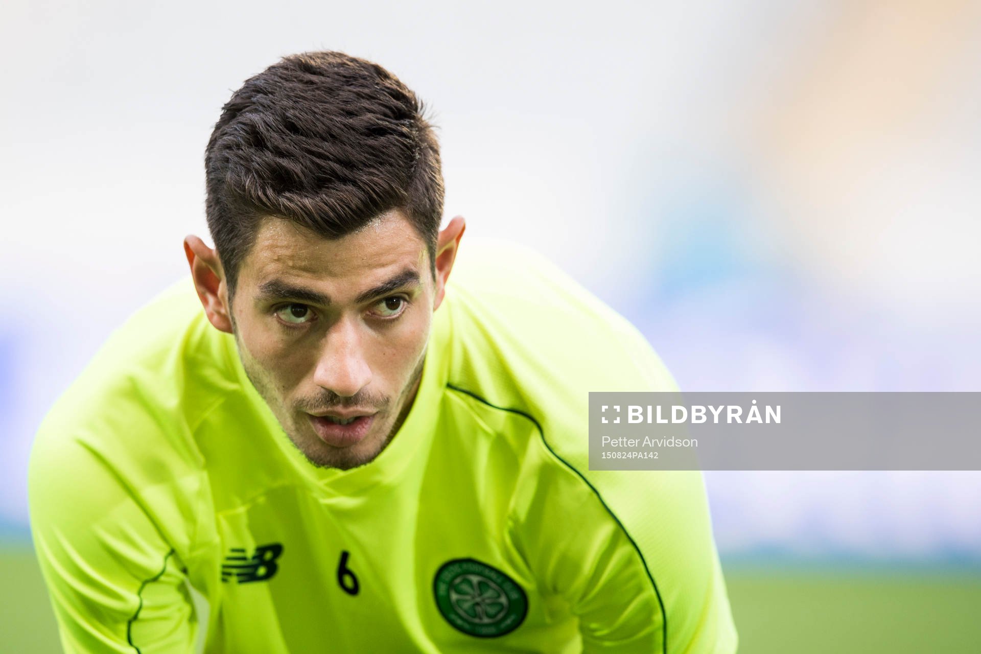 Celtics Nir Biton under en träning inför kvalet till Champions League den 24 augusti 2015 i Malmö.