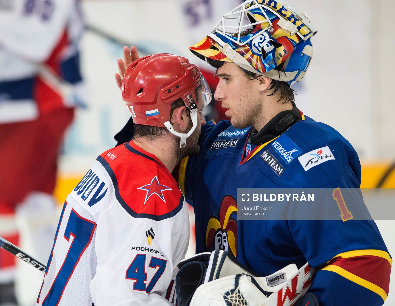 Jokerits målvakt Henrik Karlsson och Moskvas Alexander
