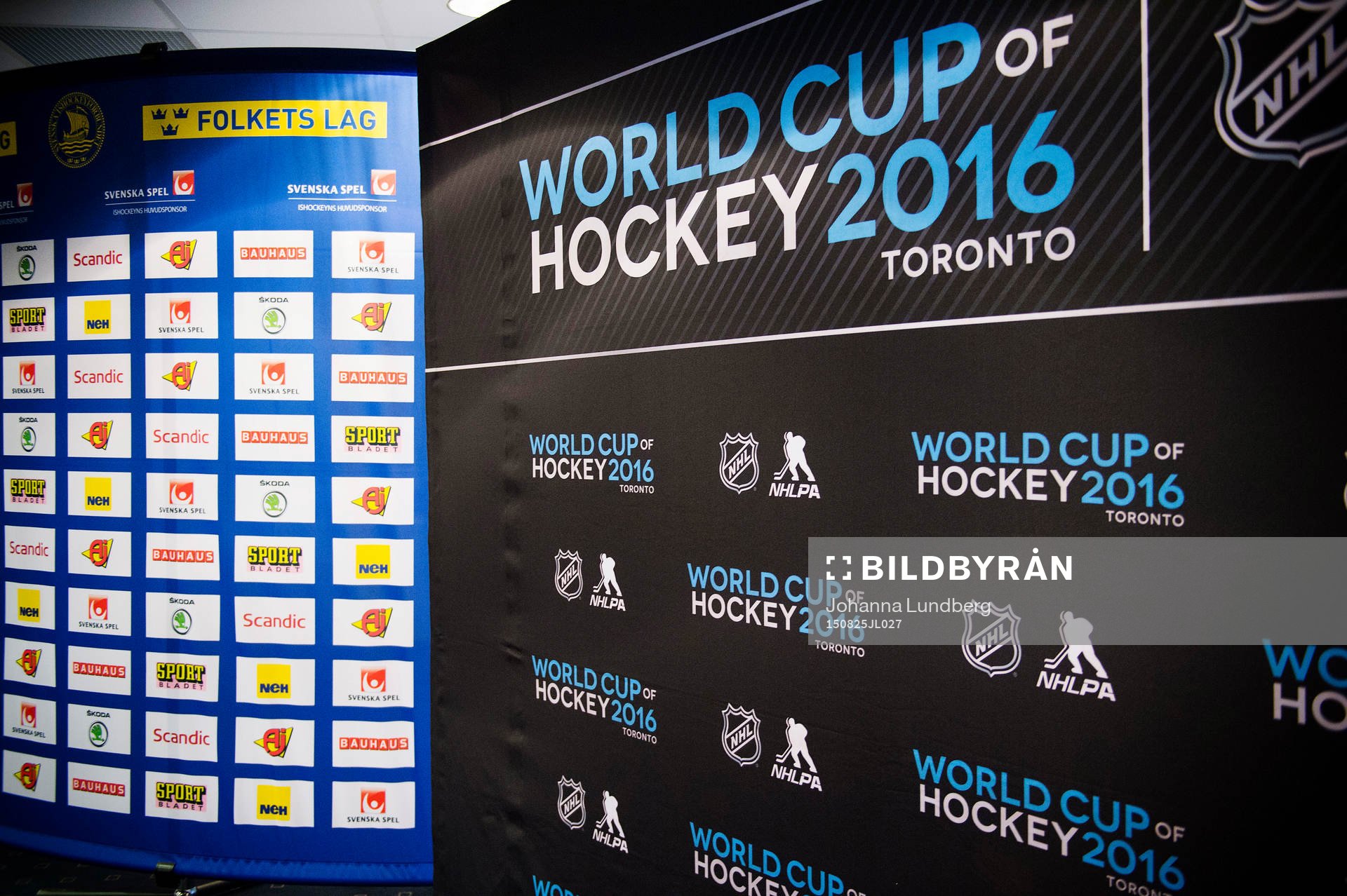 Reklamskyltar för World Cup of Hockey