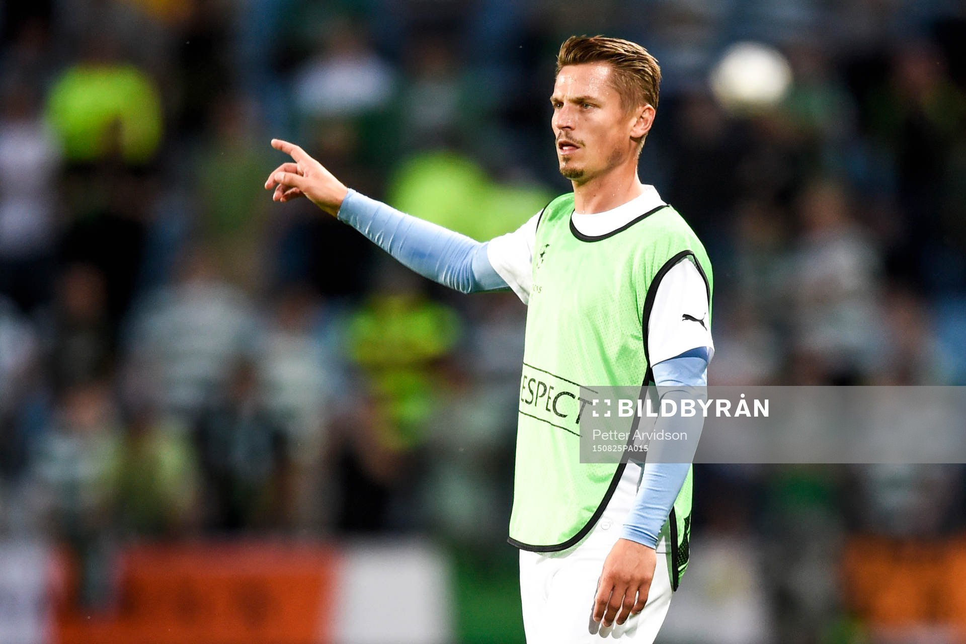 Malmö FFs Markus Rosenberg före fotbollsmatchen mellan