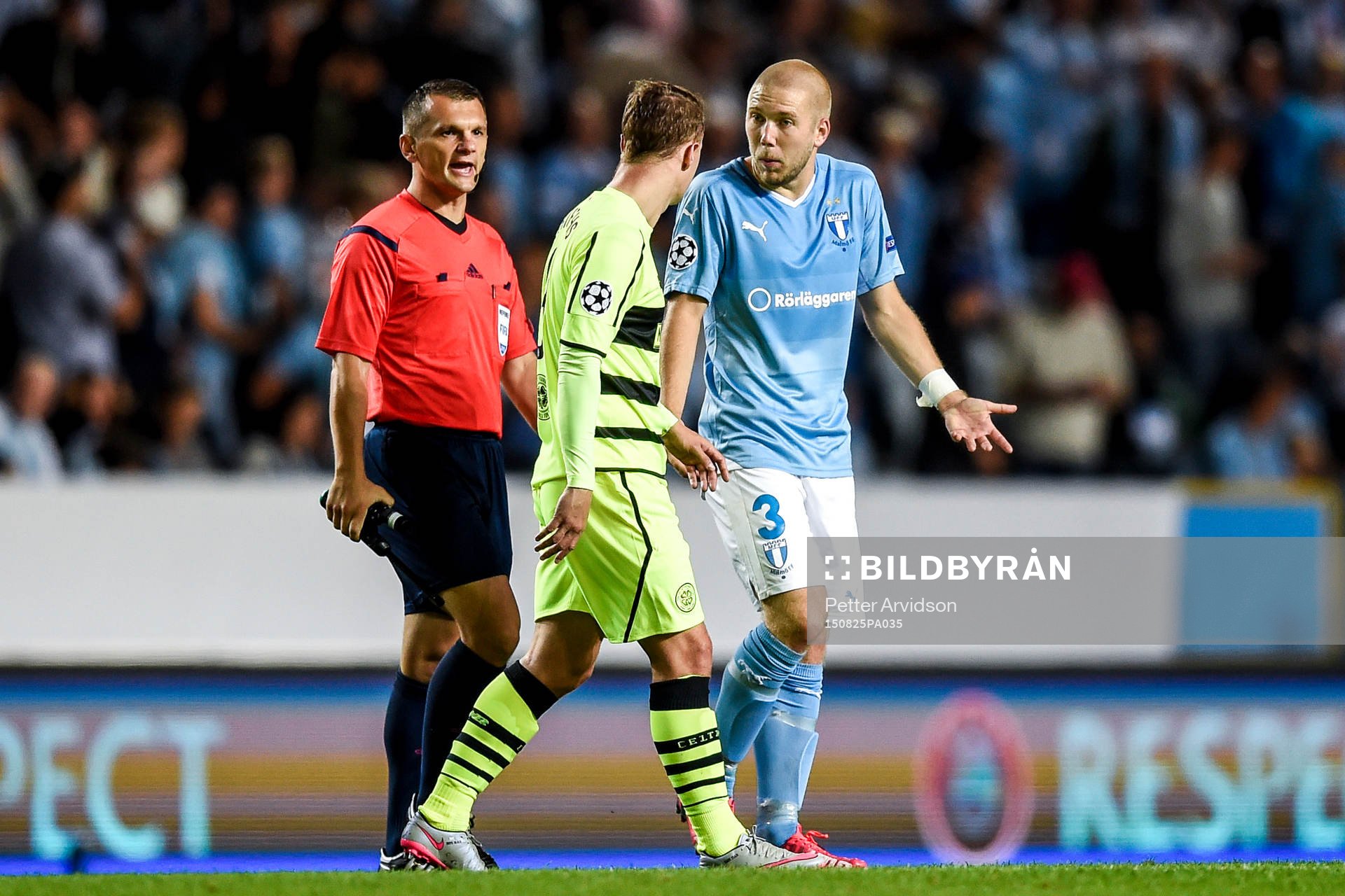Celtics Leigh Griffiths och Malmö FFs Anton Tinnerholm i