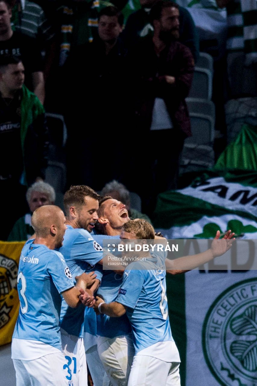 Malmö FFs Kari Arnason, Oscar Lewicki och Anton Tinnerholm