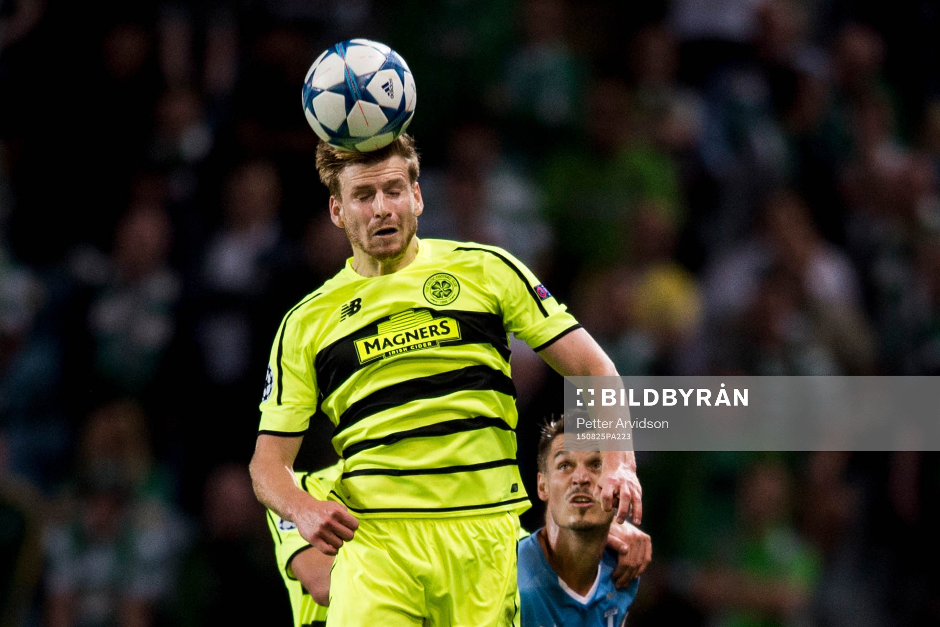 Celtics Kris Commons under fotbollsmatchen mellan Malmö FF och Celtic i kvalet till Champions League den 25 augusti 2015 i Malmö.