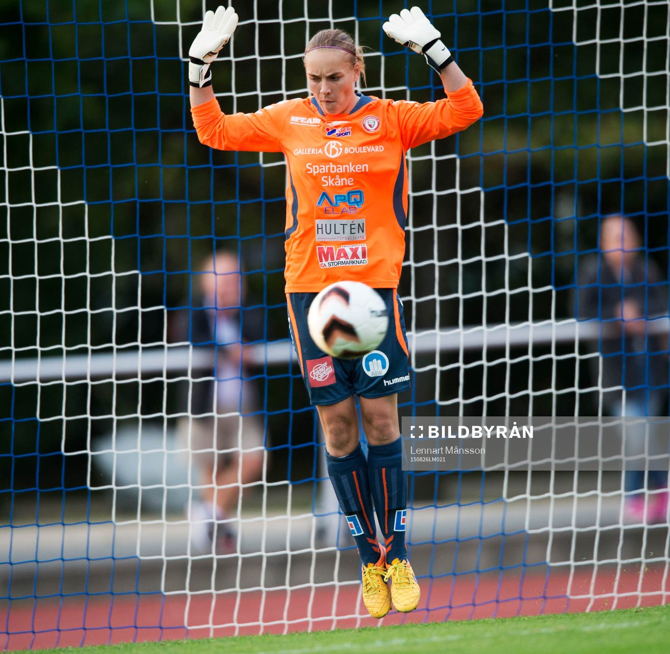 Kristianstads målvakt Brett Maron i matchen i damallsvenskan mellan Kristianstad och Rosengård i Kristianstad 26 augusti 2015.