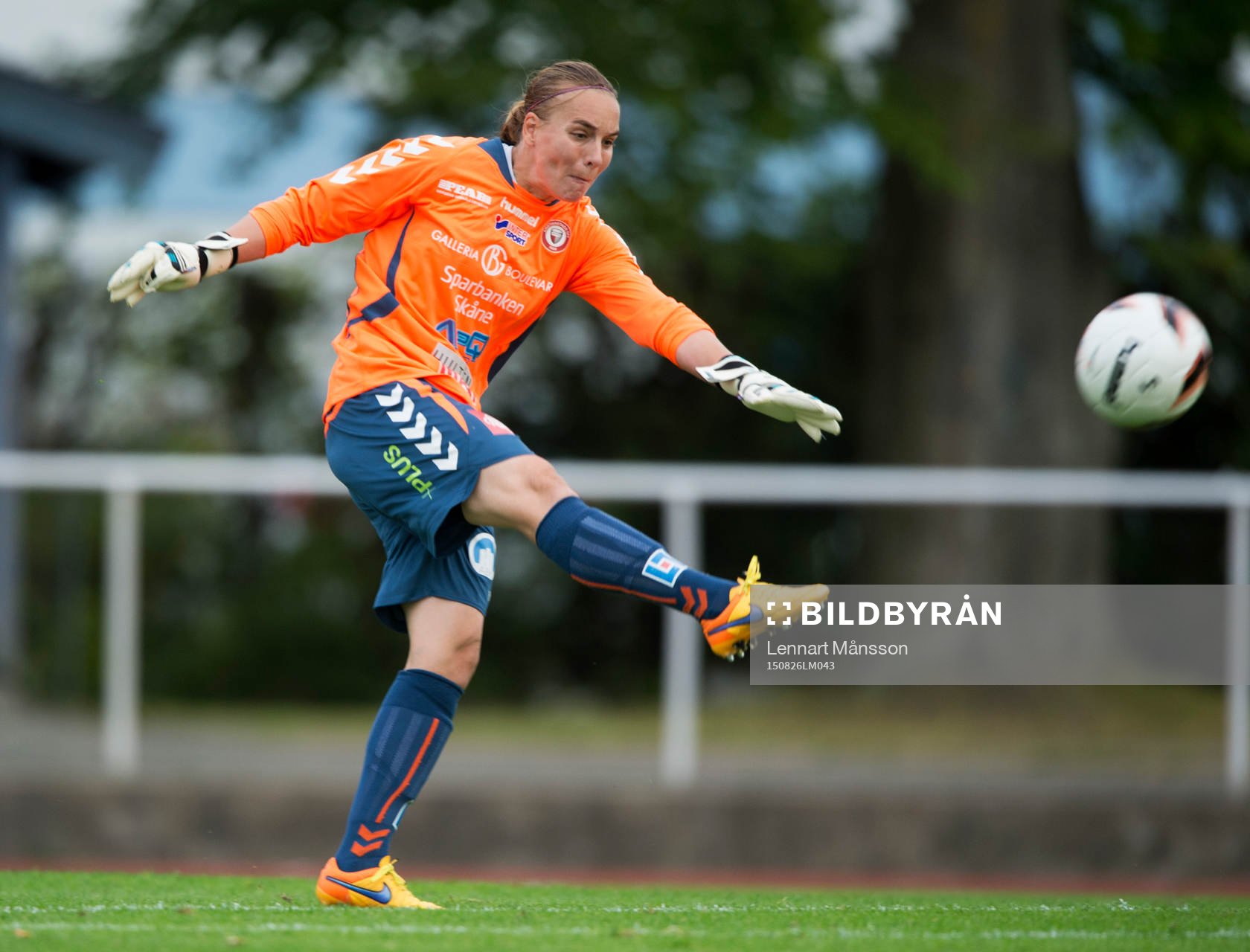 Kristianstads målvakt Brett Maron i matchen i damallsvenskan mellan Kristianstad och Rosengård i Kristianstad 26 augusti 2015.