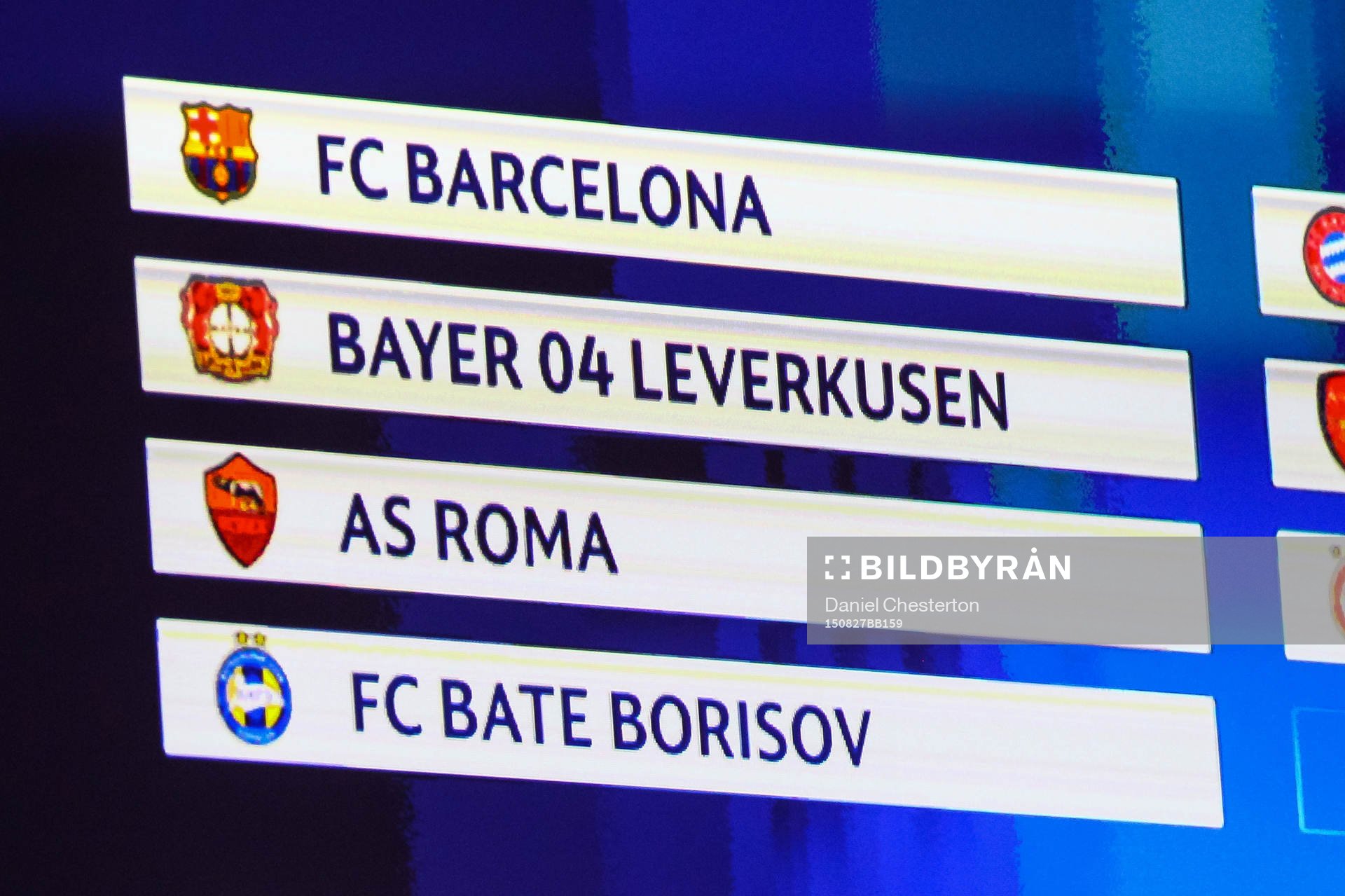 Grupp E består av Barcelona, Leverkusen, Roma och Bate
