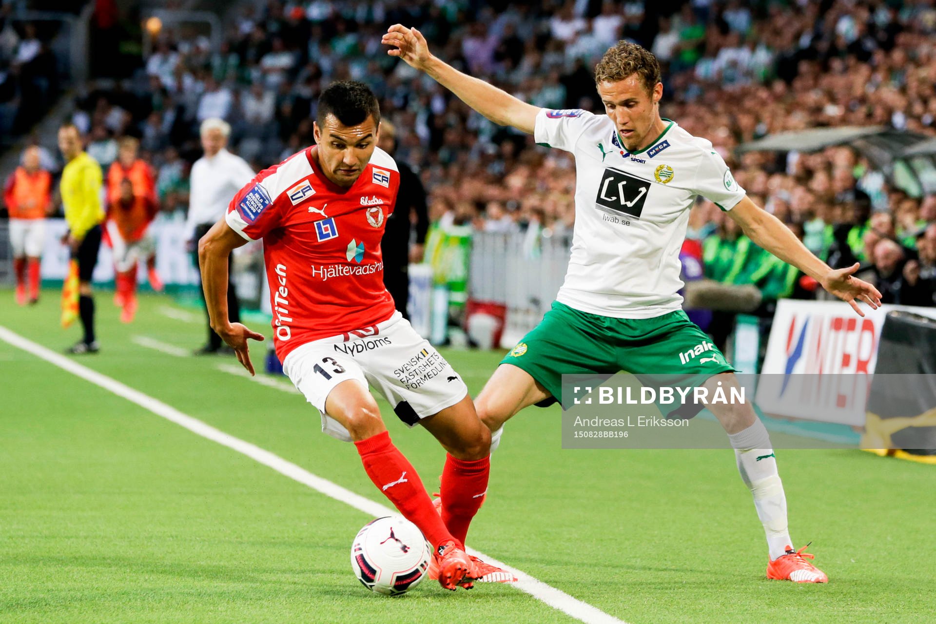 Kalmars Emin Nouri och Hammarbys Fredrik Torsteinbö