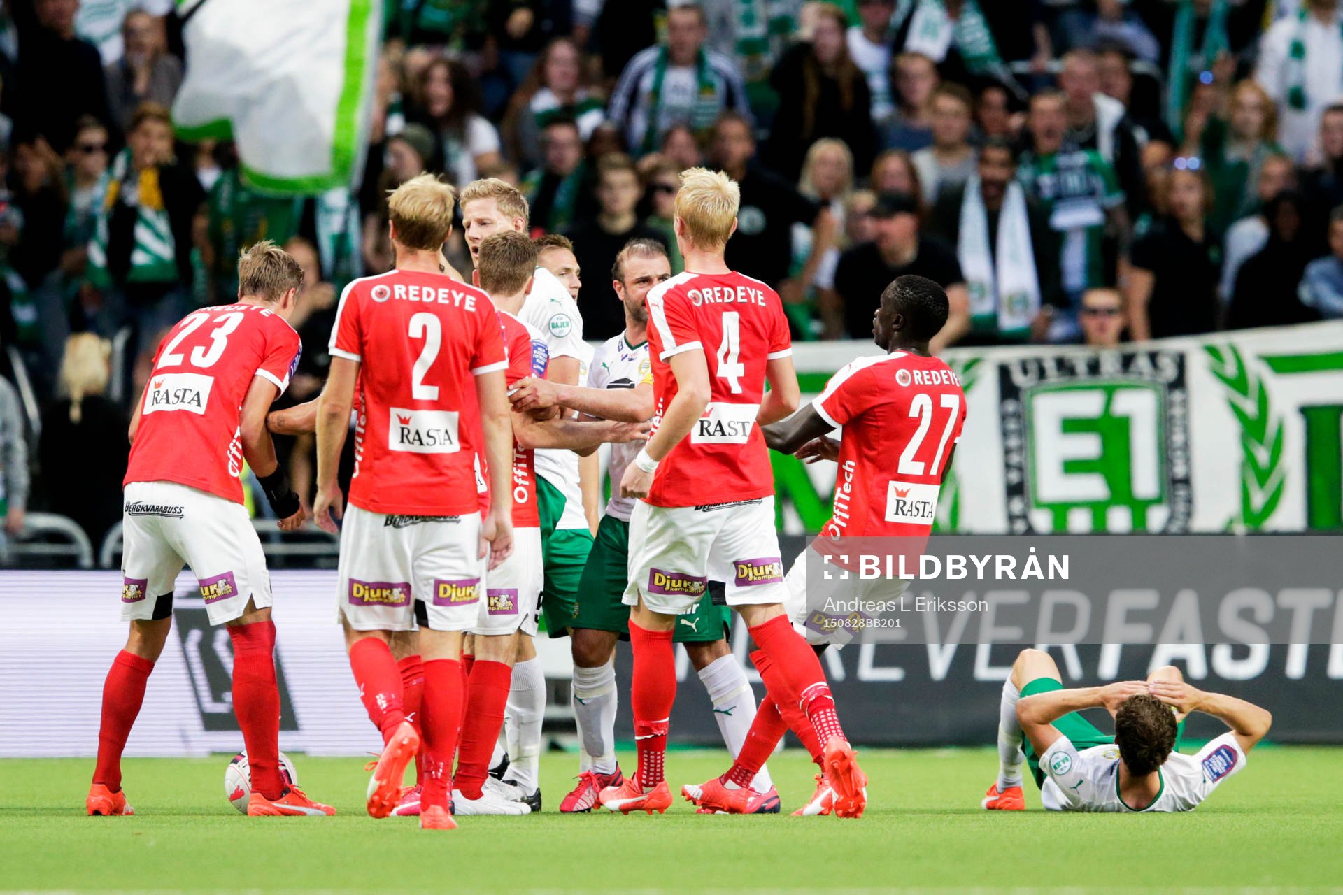 Hammarbys spelare är irriterade på Kalmars Viktor Elm