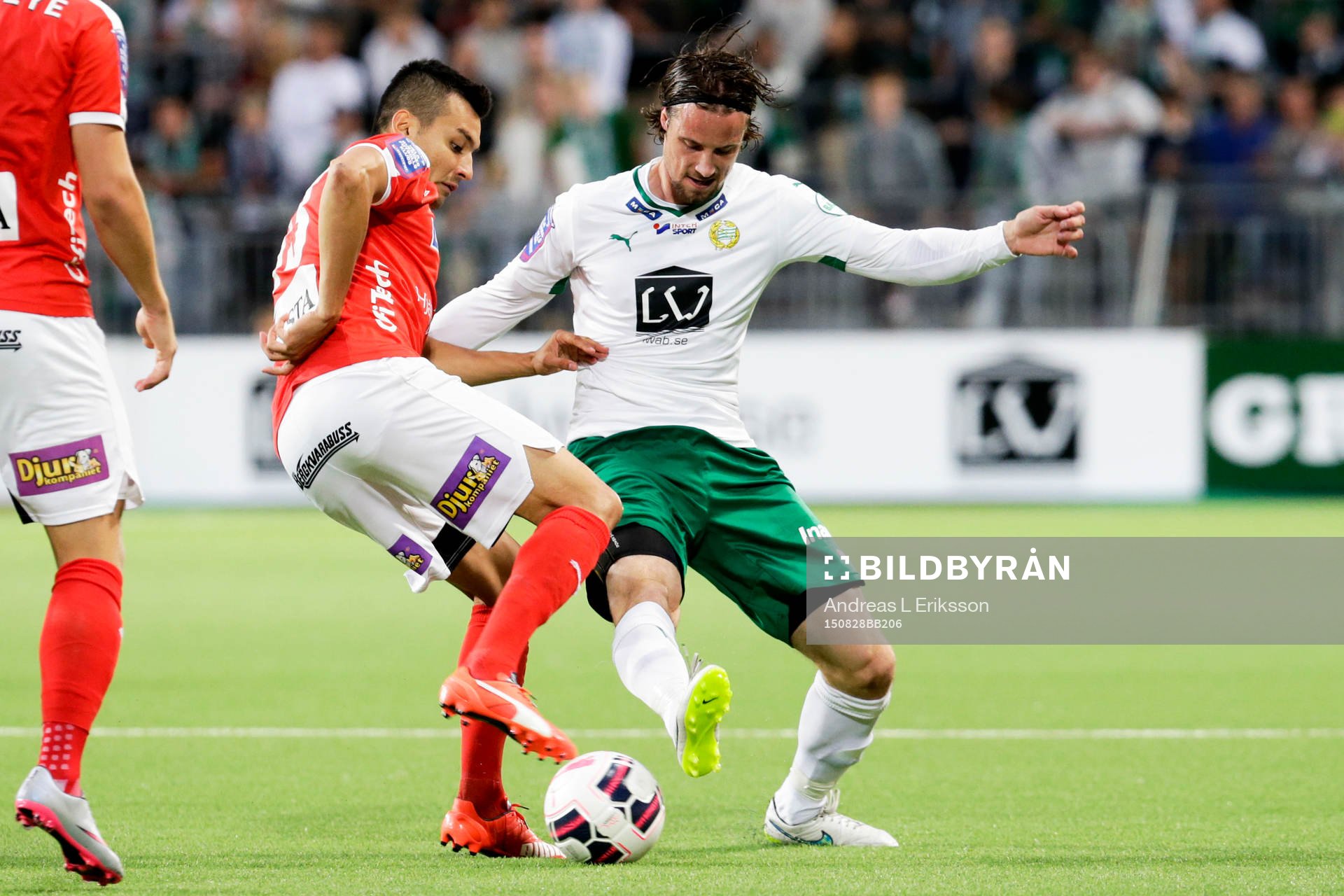 Kalmars Emin Nouri och Hammarbys Linus Hallenius