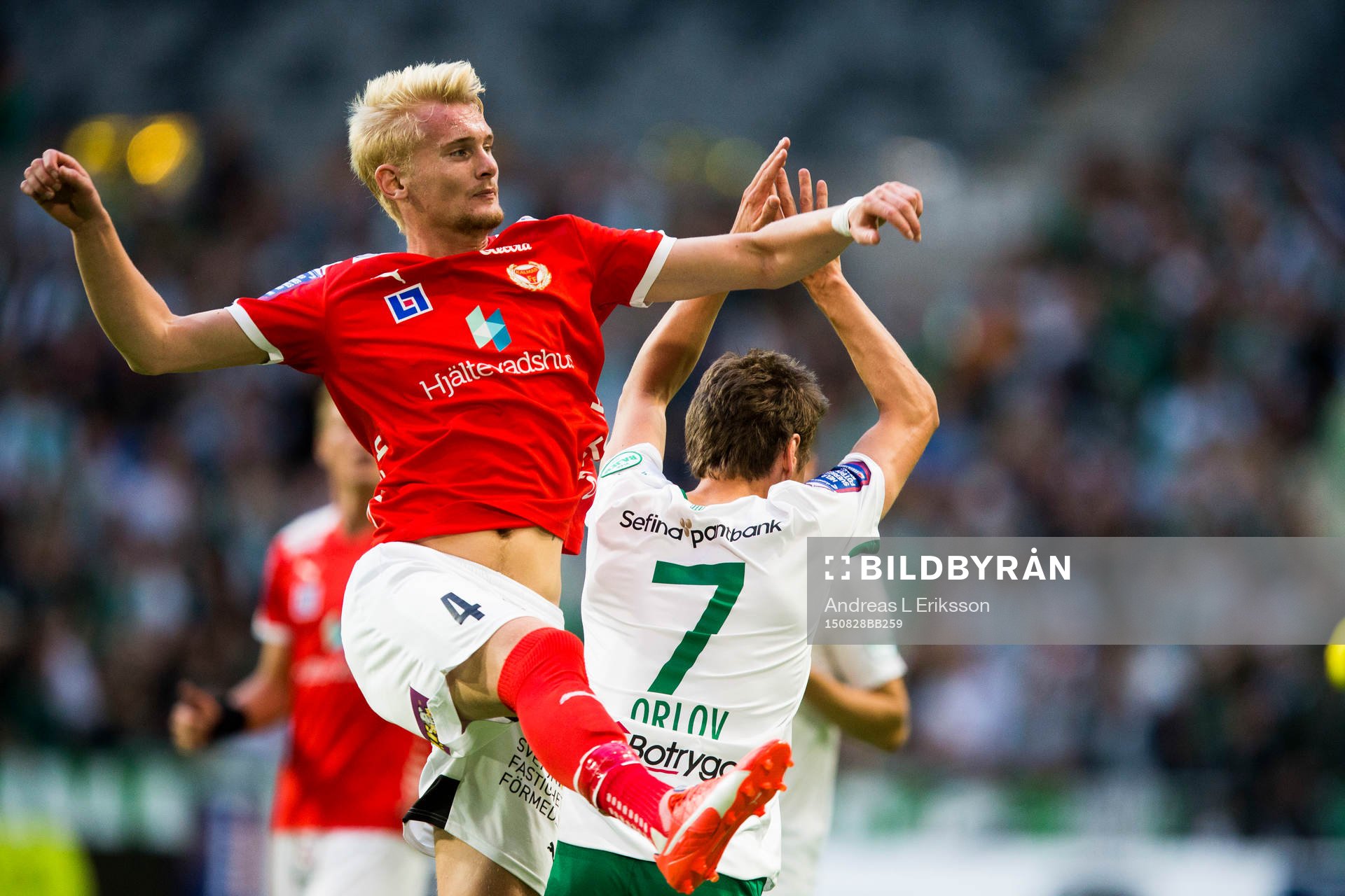 Kalmars Ludvig Öhman och Hammarbys Jakob Orlov