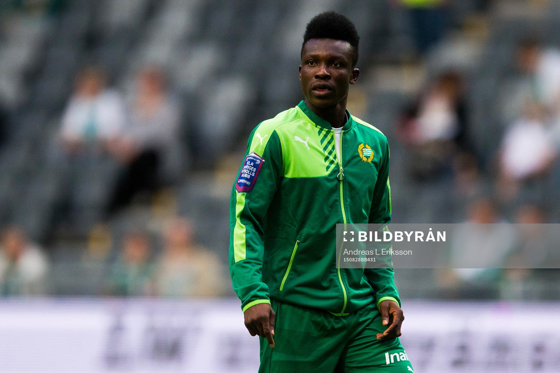 Hammarbys Joseph Aidoo värmer upp