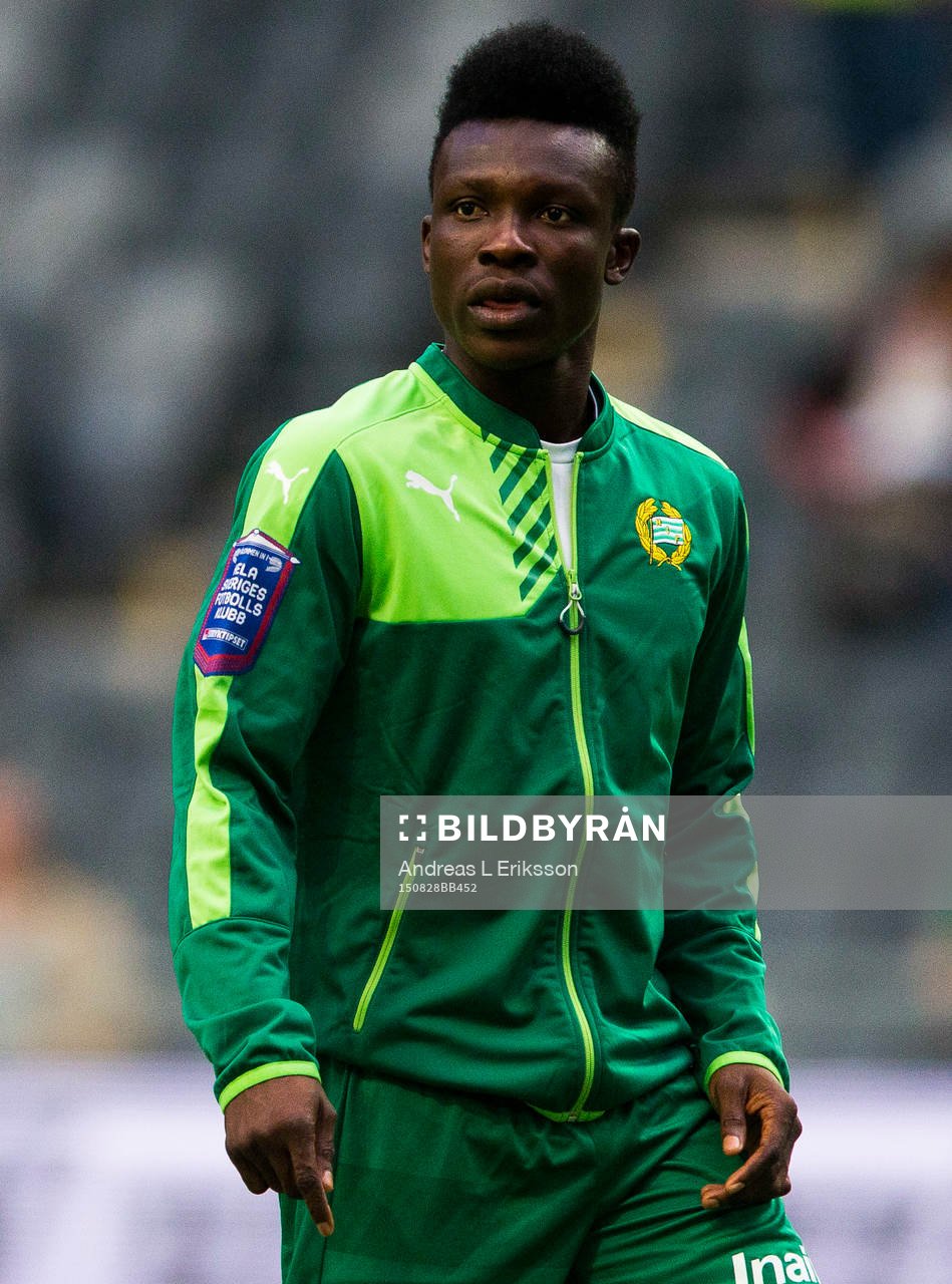 Hammarbys Joseph Aidoo värmer upp