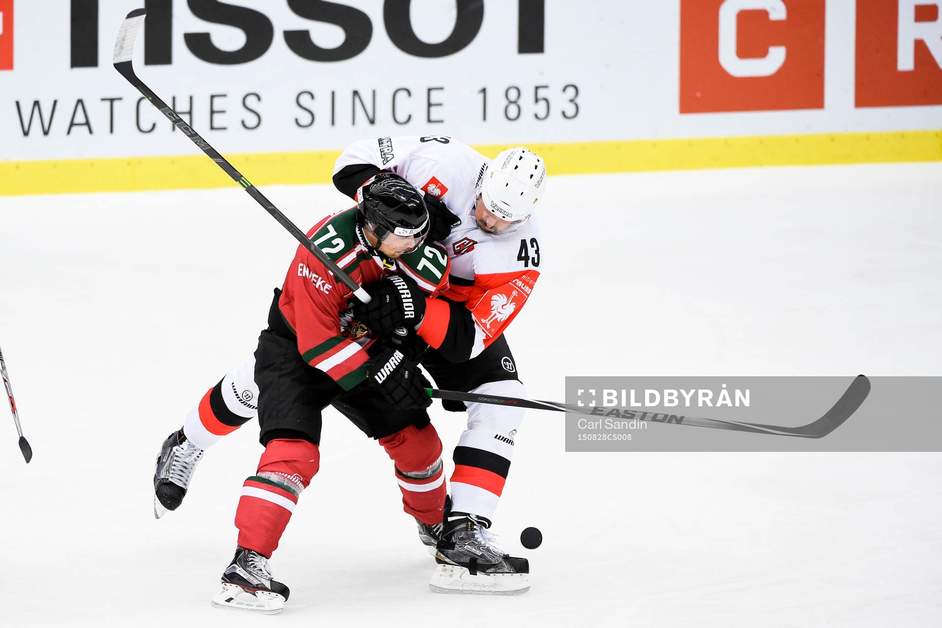 Frölundas Patrik Karlsson och Jyväskyläs Nolan Yonkman