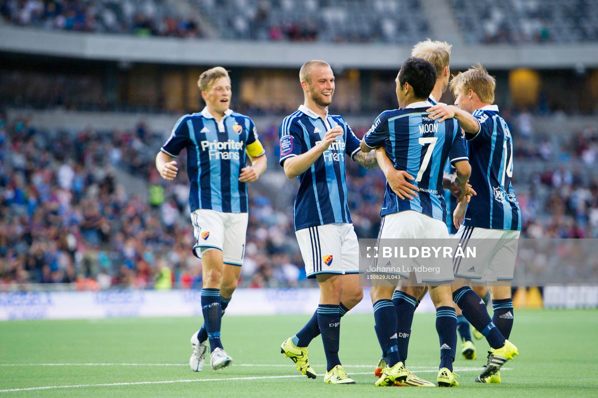 Djurgårdens spelare jublar