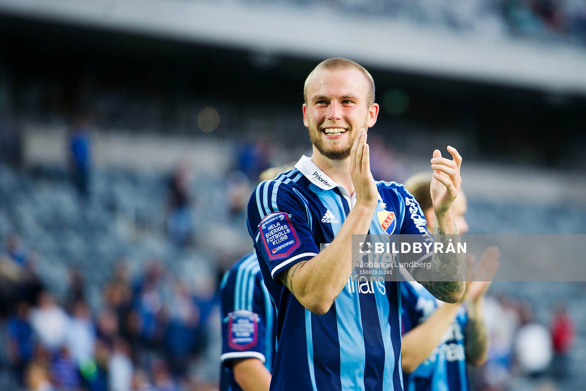 Djurgårdens Alexander Faltsetas jublar