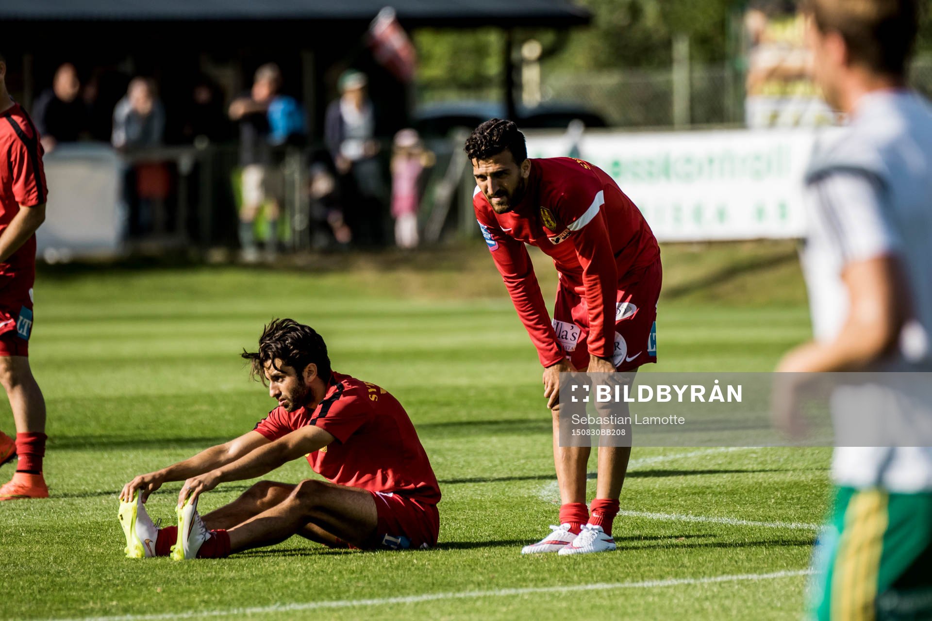 Syrianskas spelare värmer upp