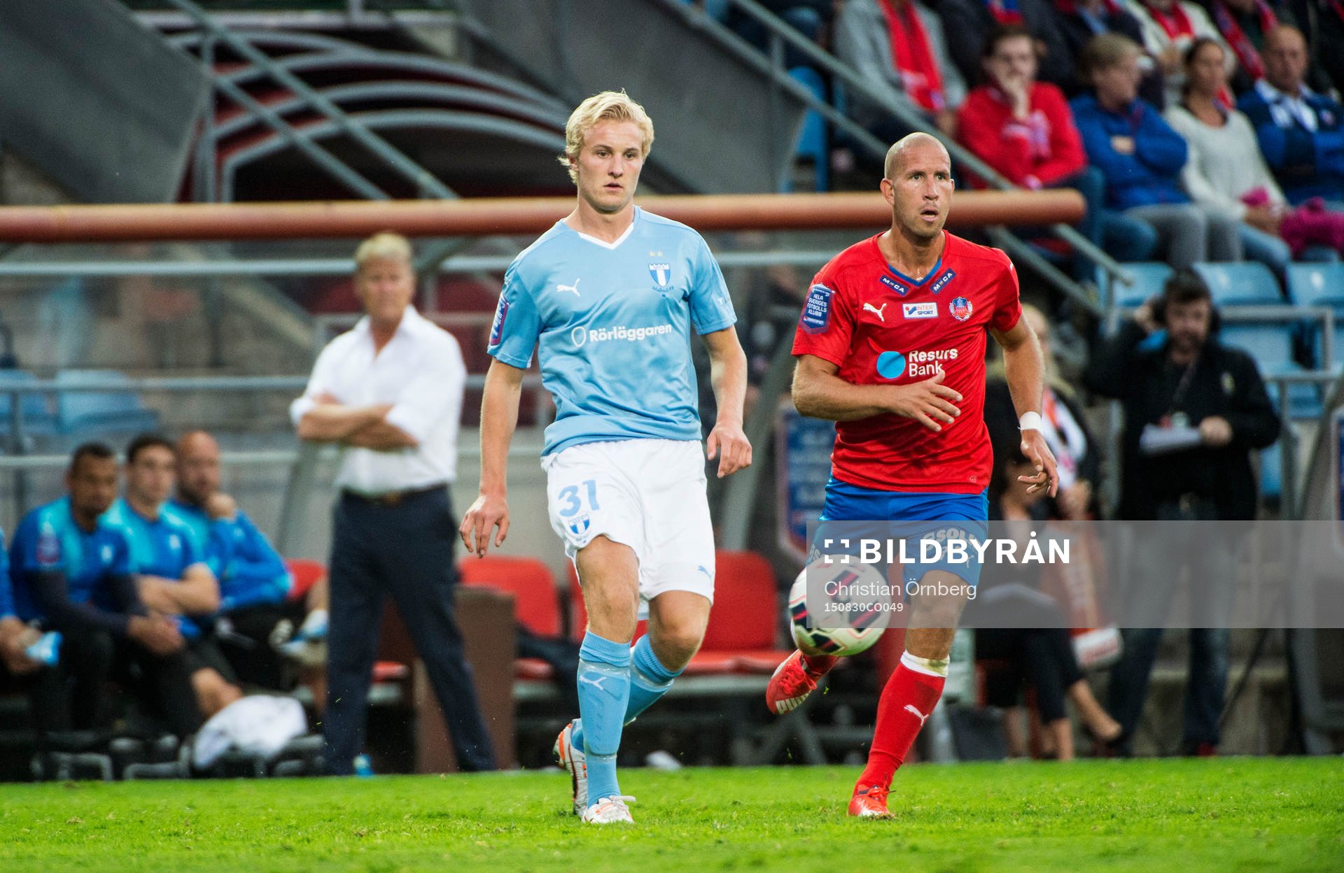 Malmö FFs Franz Brorsson mot Helsingborgs Mattias