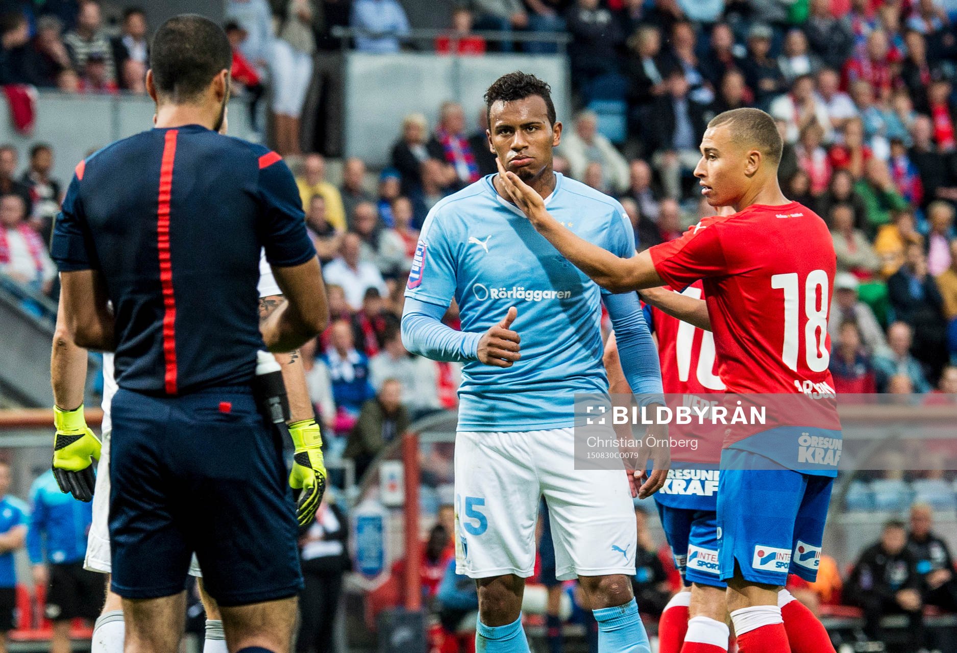 Malmö FFs Felipe Carvalho i bråk med Helsingborgs Jordan