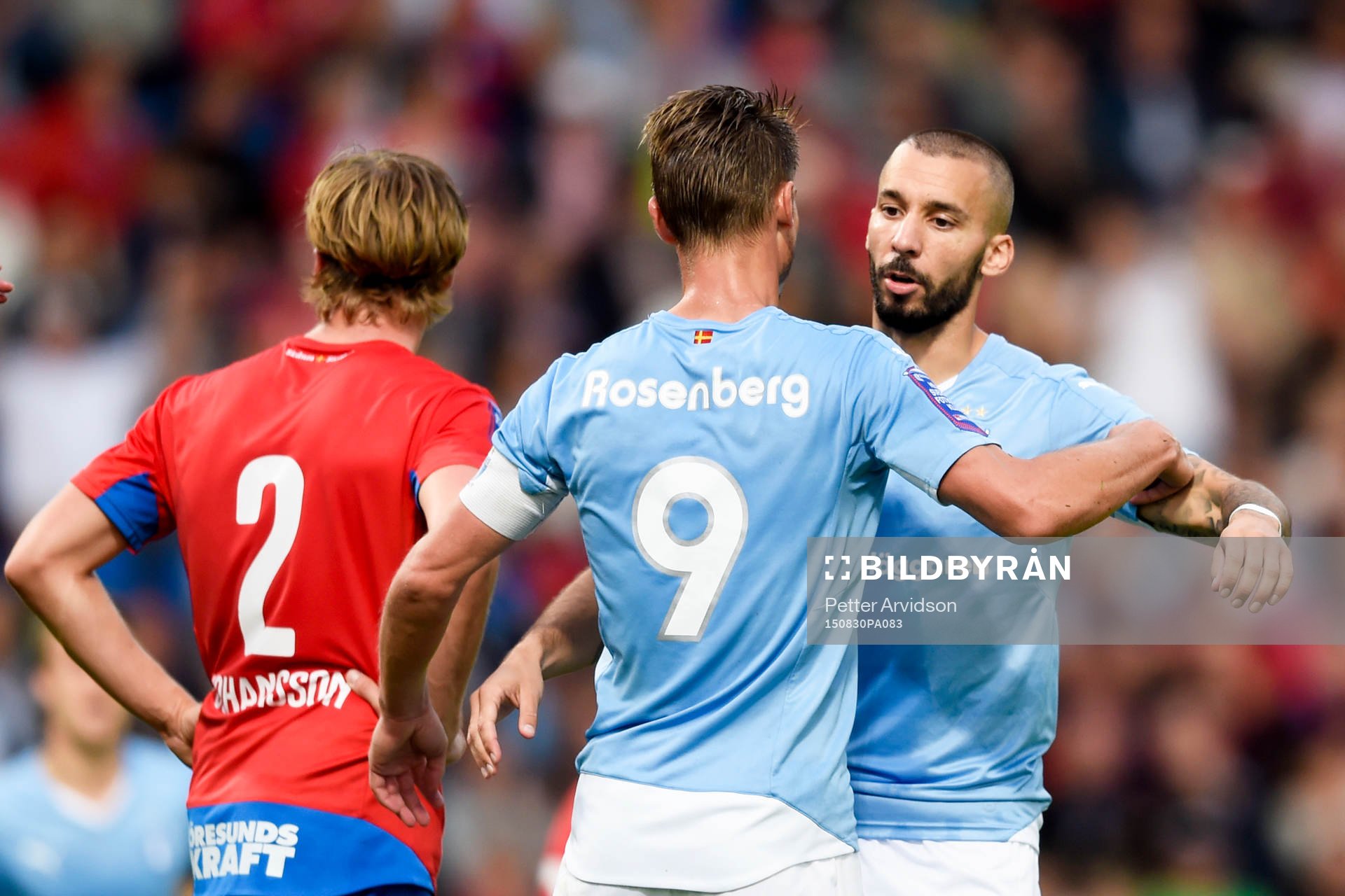 Malmö FFs Markus Rosenberg och Guillermo Molins jublar