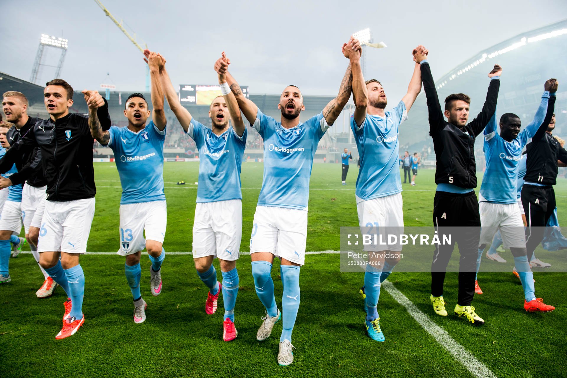 Malmö FFs målvakt Fredrik Andersson, Andreas Vindheim,