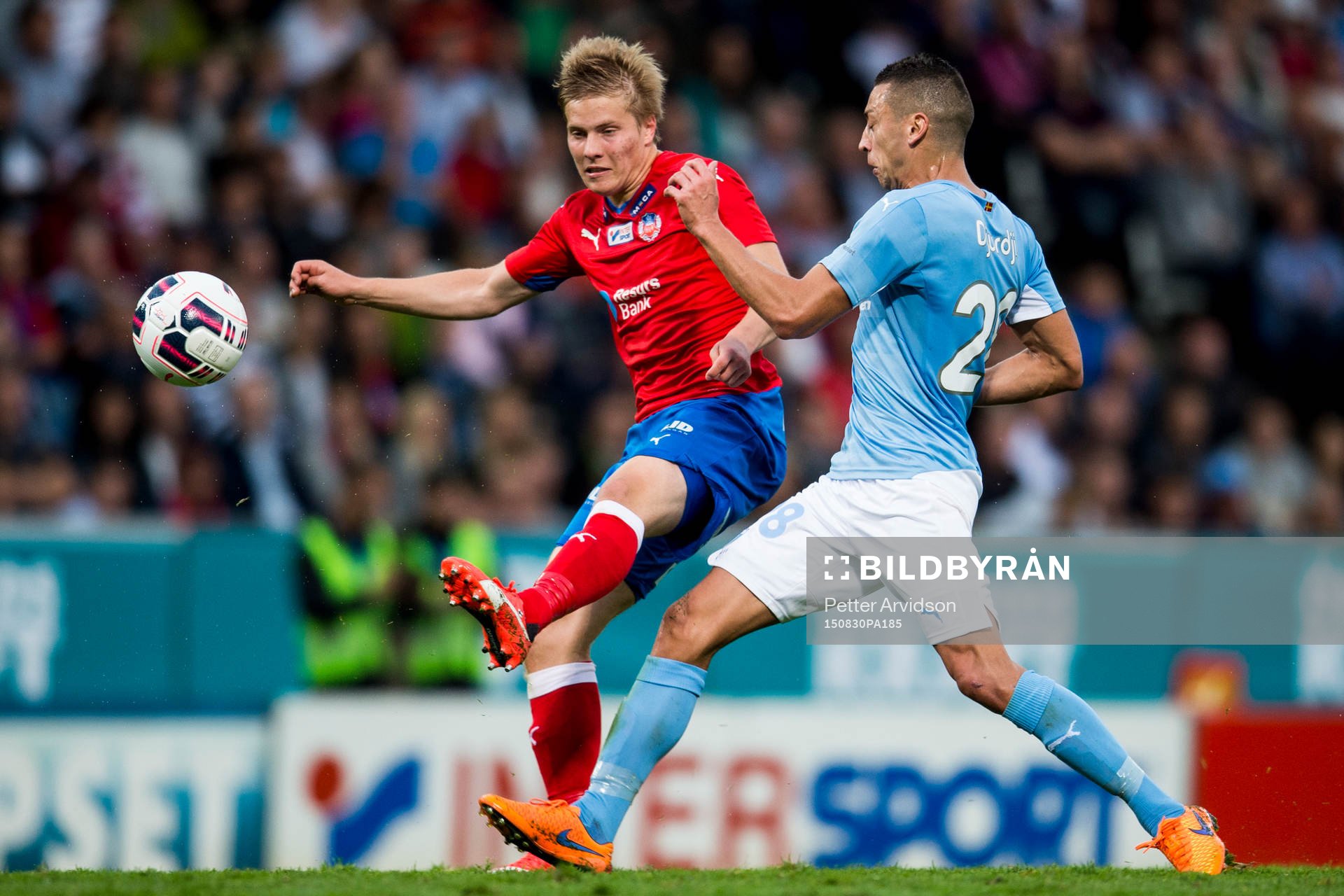 Helsingborgs Jere Uronen och Malmö FFs Nikola Djurjic