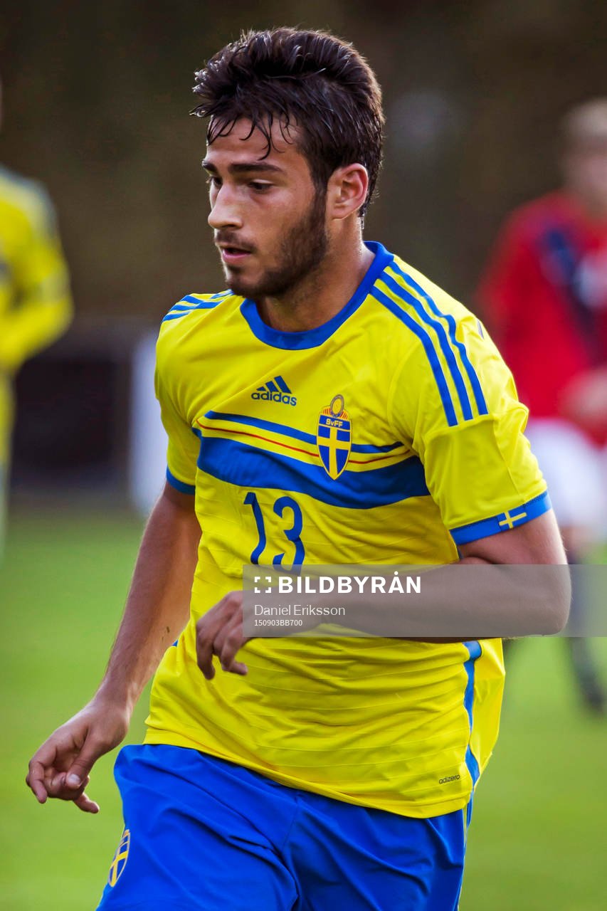 Christian Rubio Sivodedov i P18-landskampen i fotboll