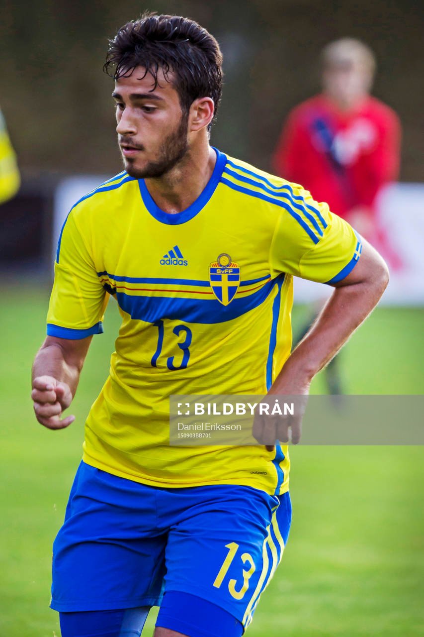 Christian Rubio Sivodedov i P18-landskampen i fotboll