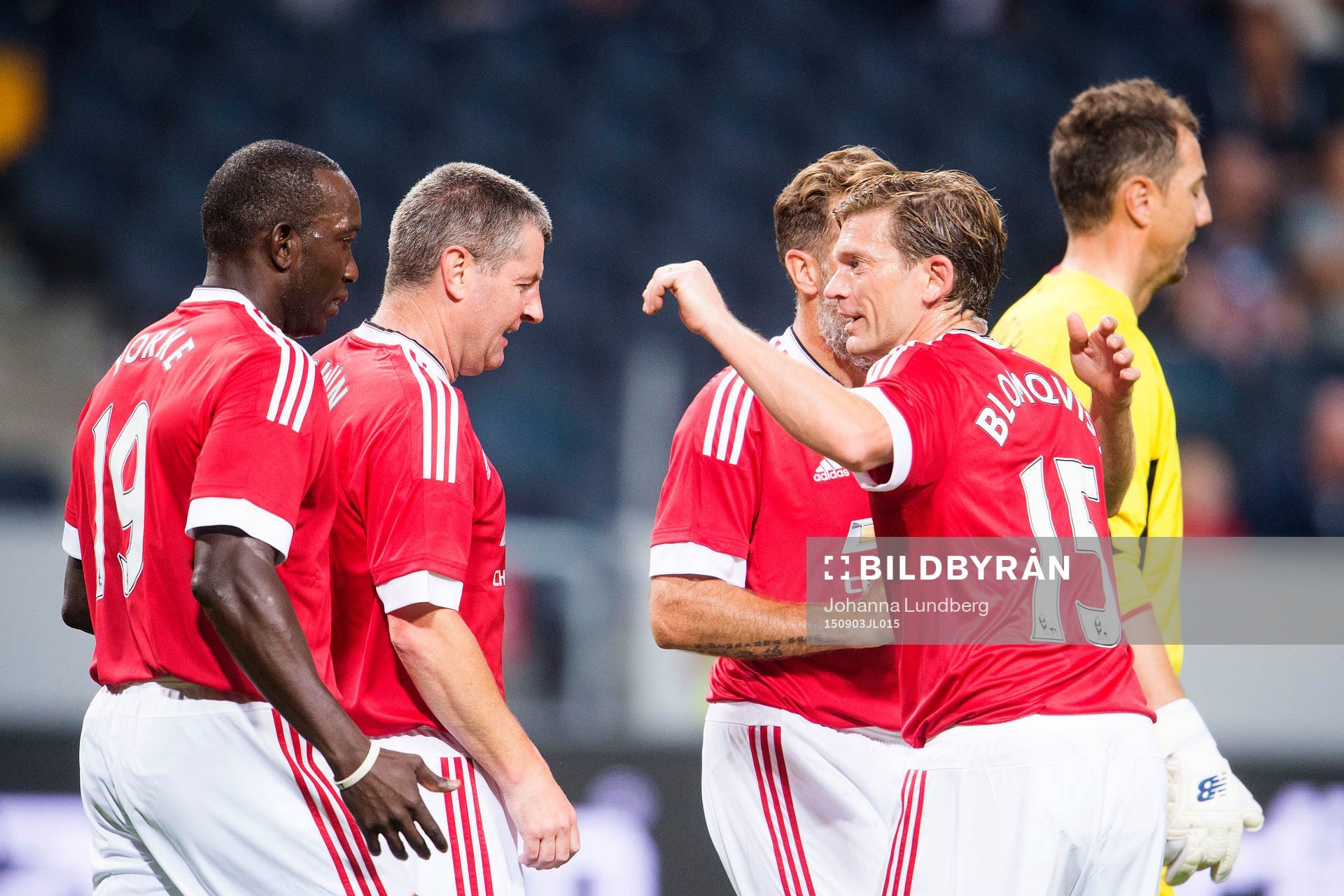 Manchester United Jesper Blomqvist jublar