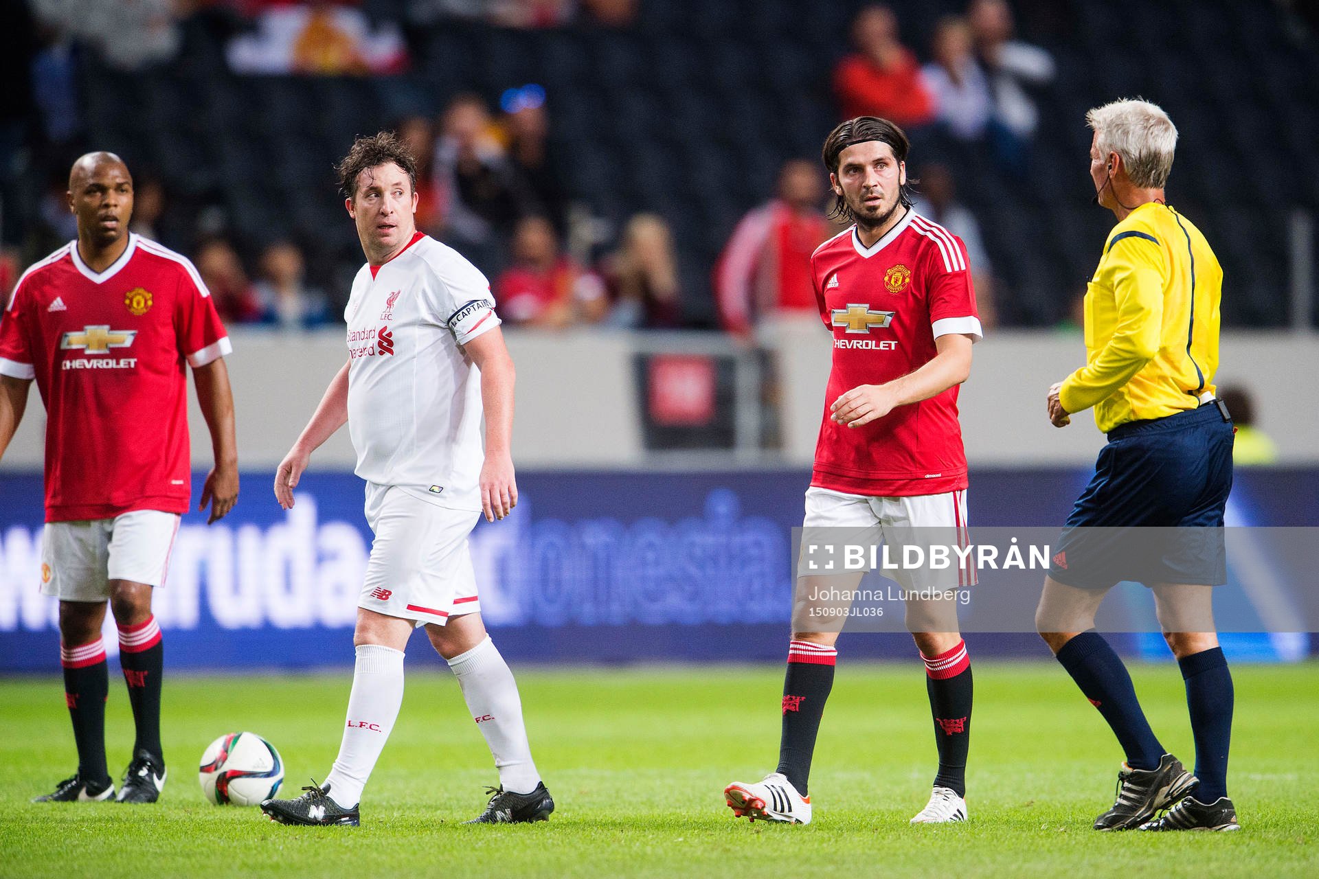 Liverpools Robbie Fowler och Manchester Uniteds Bojan