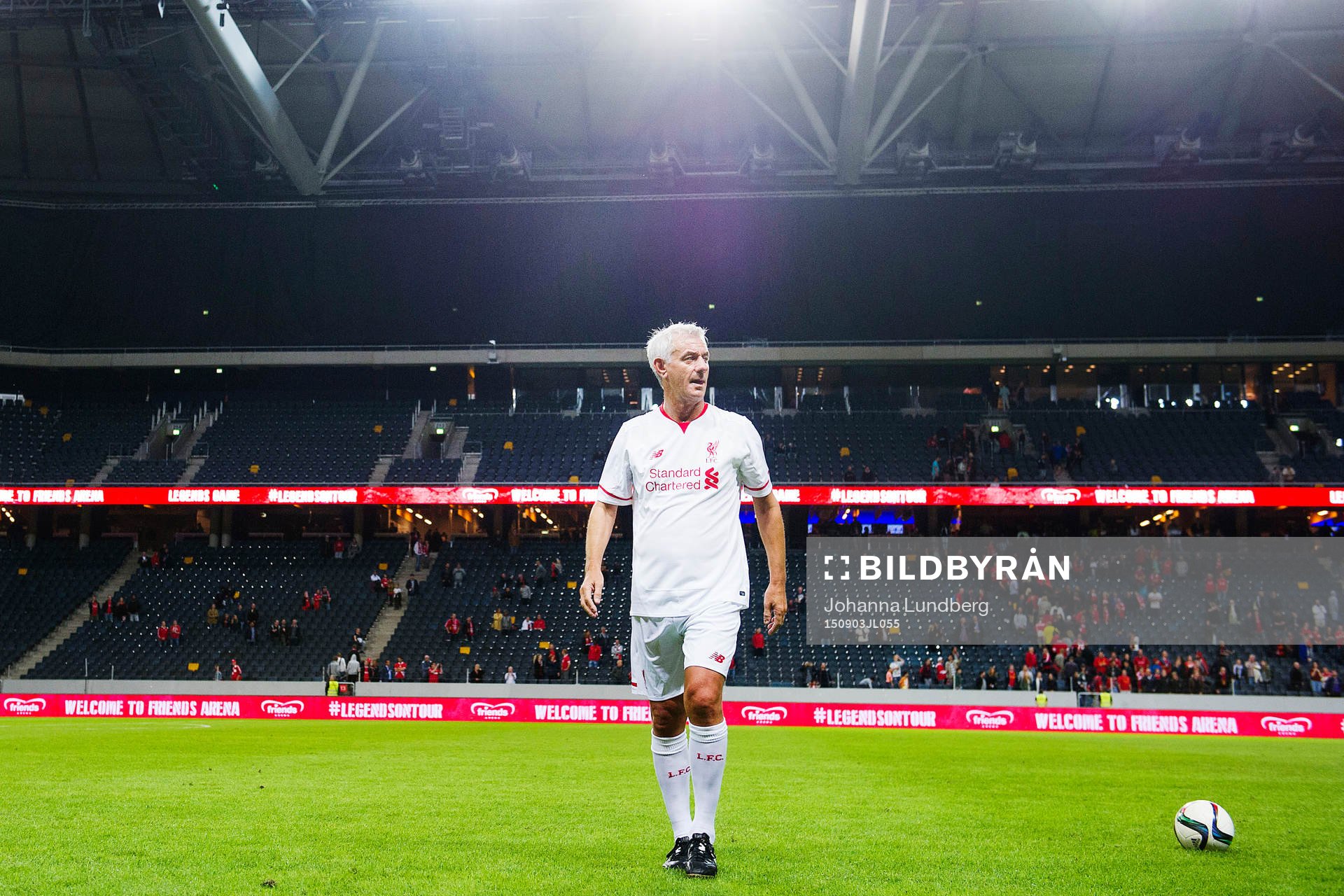 Liverpools Ian Rush  fotbollsmatchen Legends Game mellan Manchester United legends och Liverpool legends den 3 september 2015 i Stockholm. 