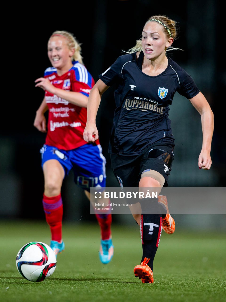 Göteborgs Elin Rubensson före Vittsjös Emma Andersson