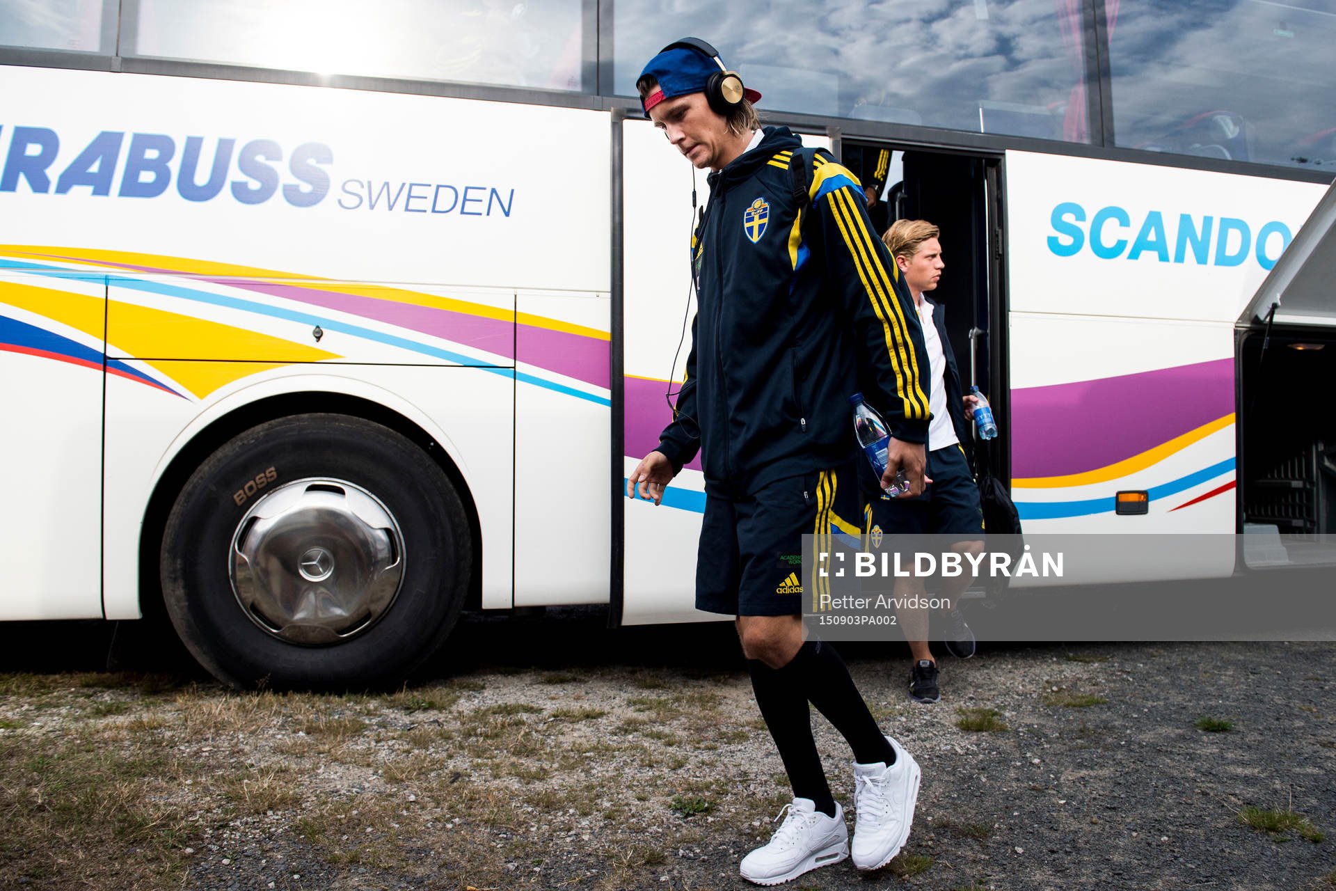 Sveriges Kristoffer Olsson anländer
