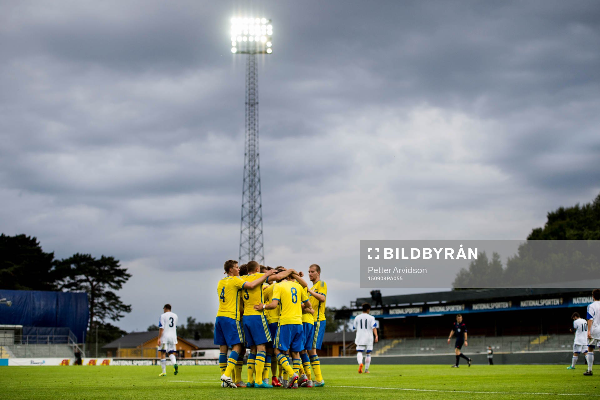Sveriges spelare jublar