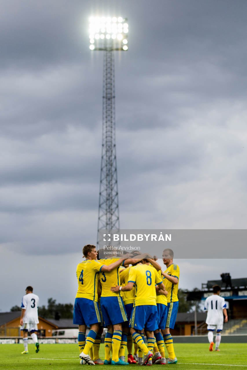 Sveriges spelare jublar