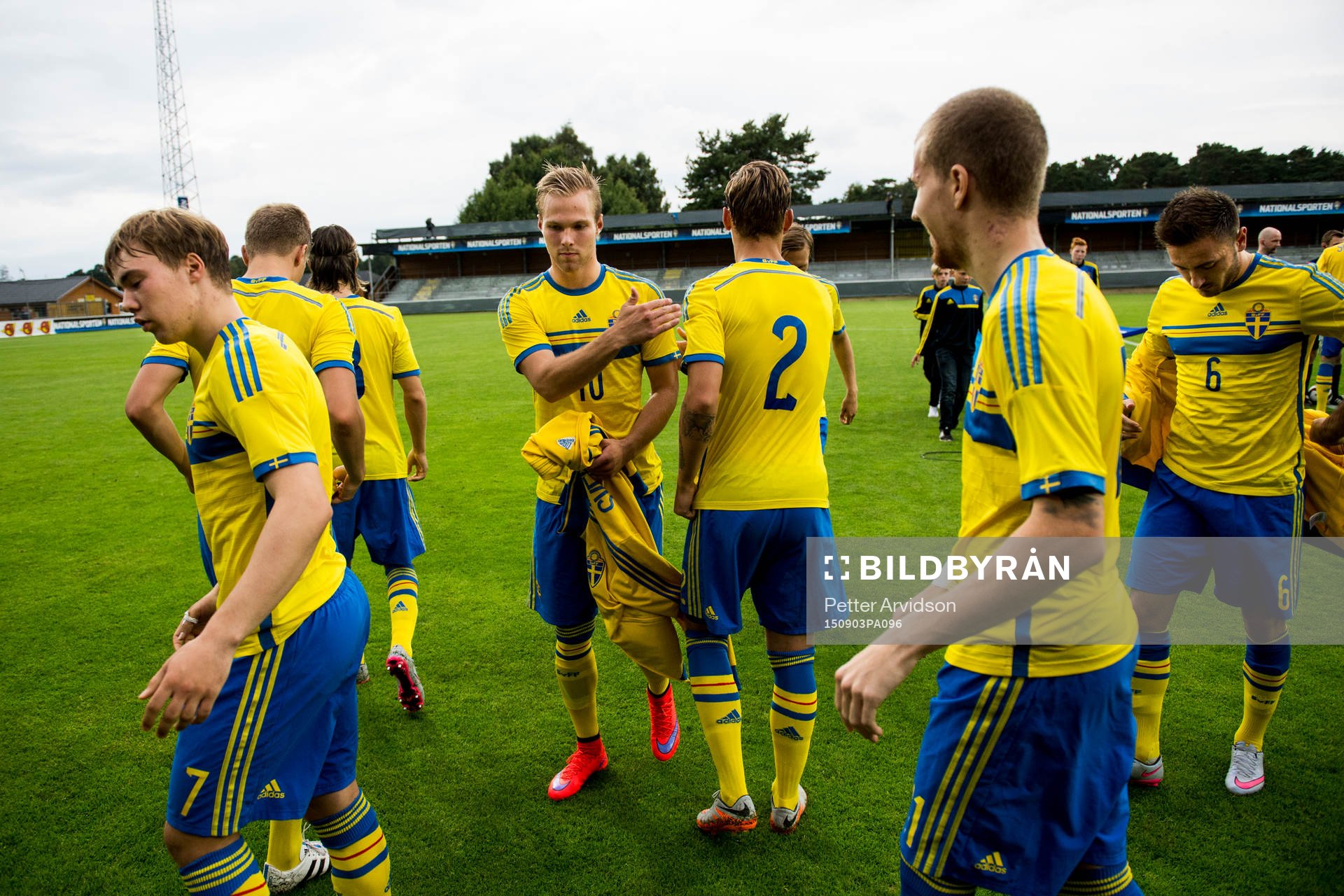 Sveriges spelare med Gustav Engvall (m)