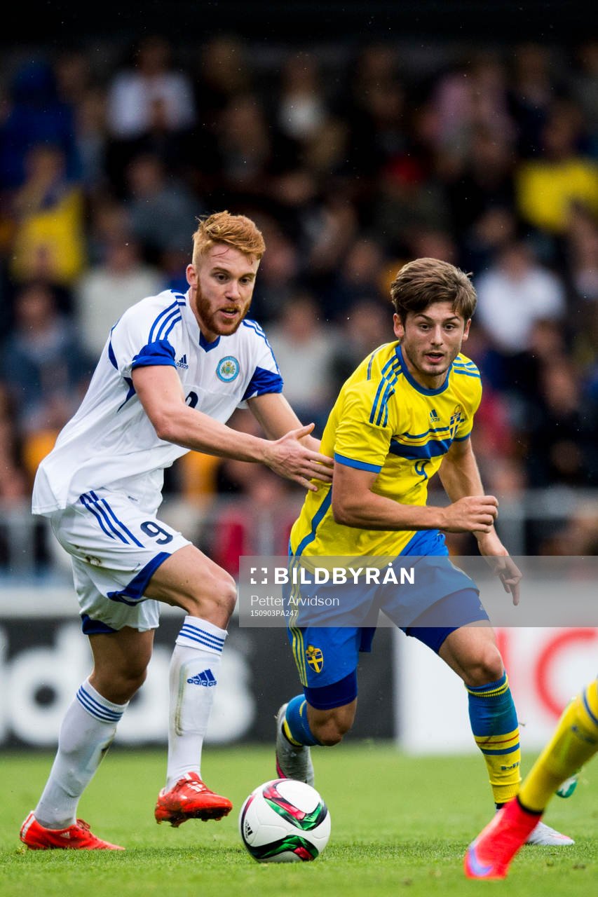 San Marinos Marco Bernardi och Sveriges Arber Zeneli