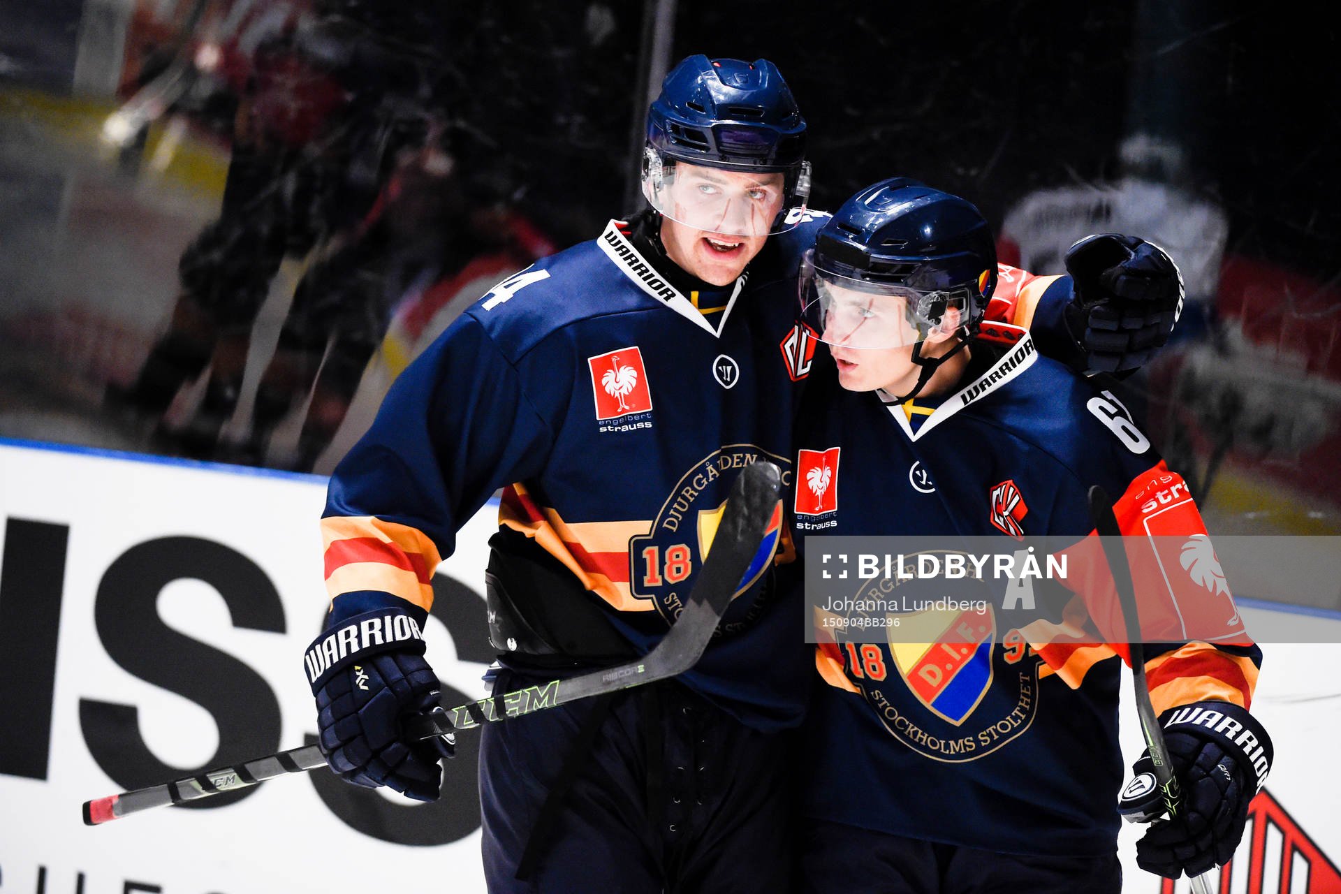 Djurgårdens Daniel Brodin och Markus Ljungh jublar