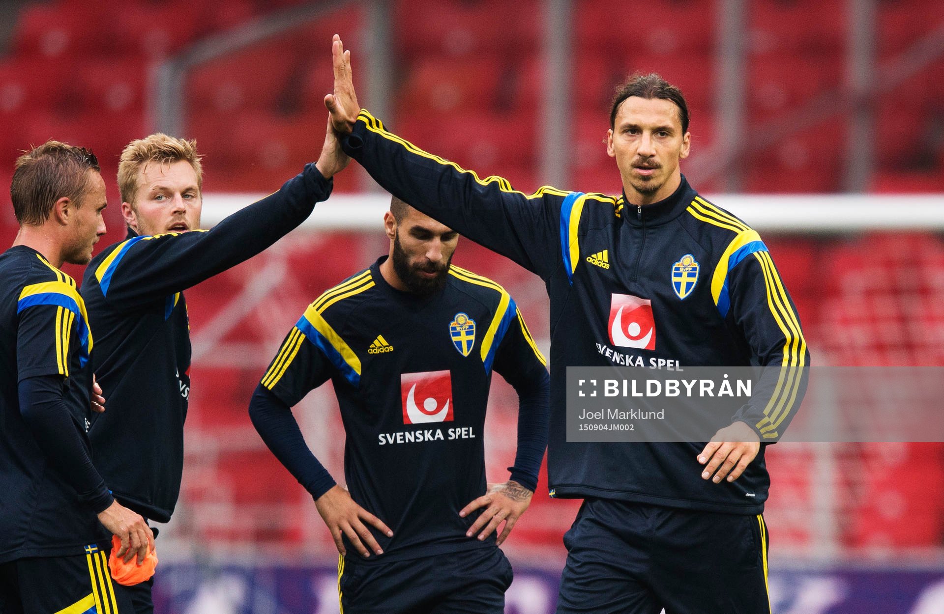 Sebastian Larsson och Zlatan Ibrahimovic på Sveriges